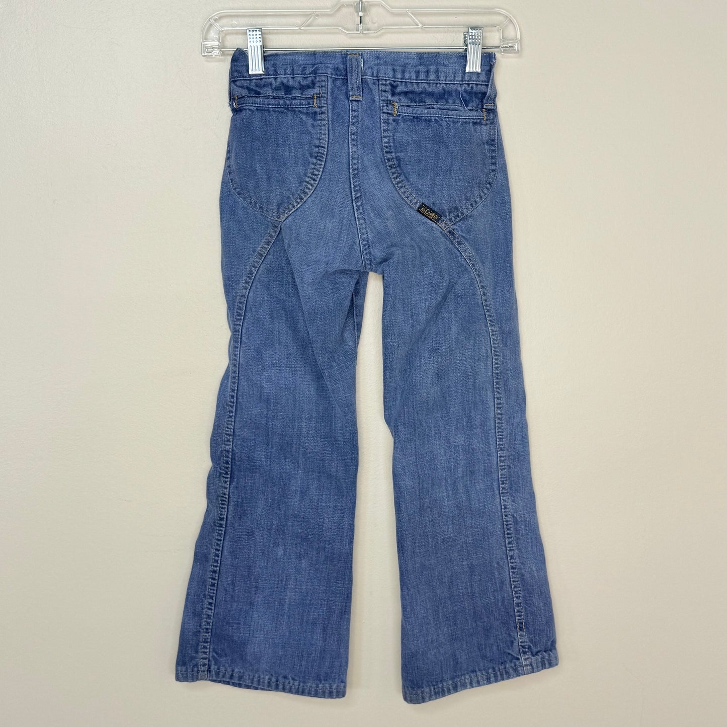 1960s/70s Kids Bell Bottom Blue Jeans, Mr Leggs Size 7/8