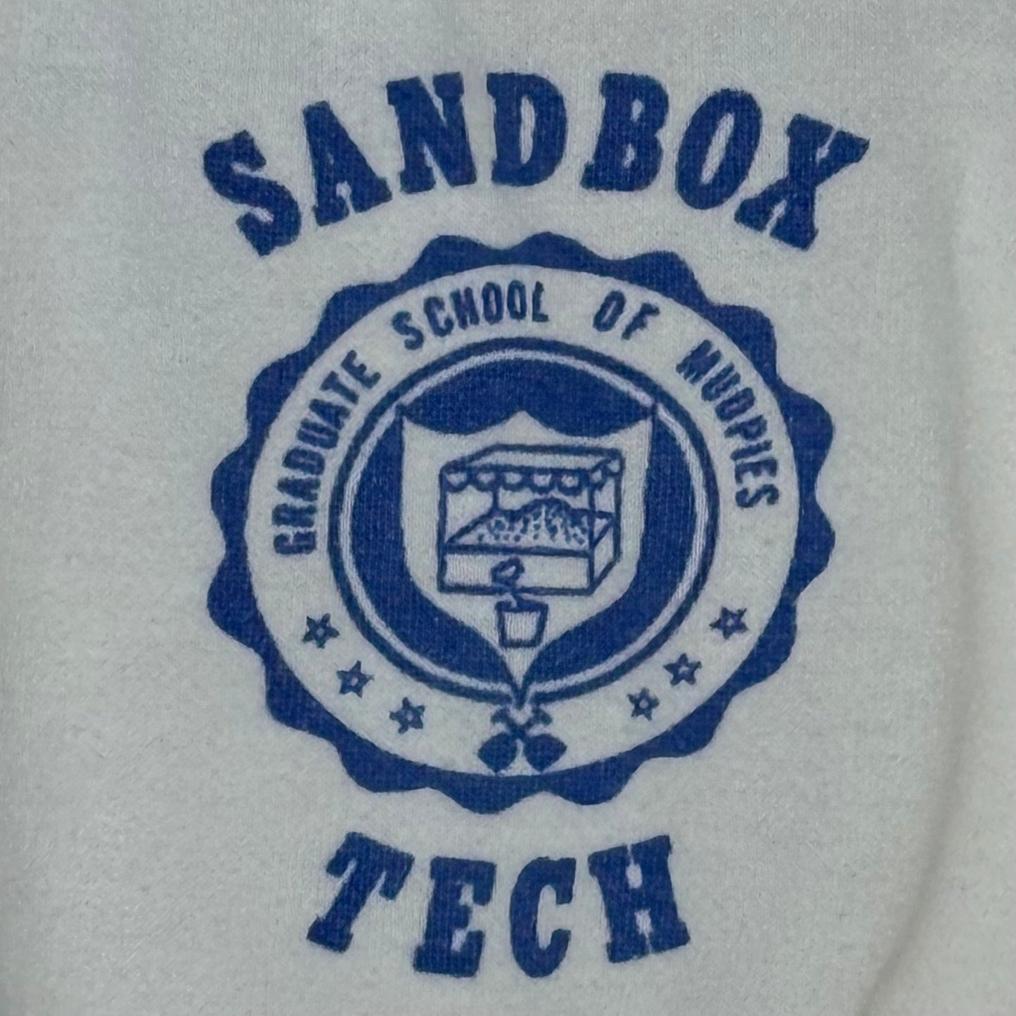 1960s/70s Child’s Sweatshirt, Sandbox Tech Graduate School of Mudpies, Fleecyknit by Thomas