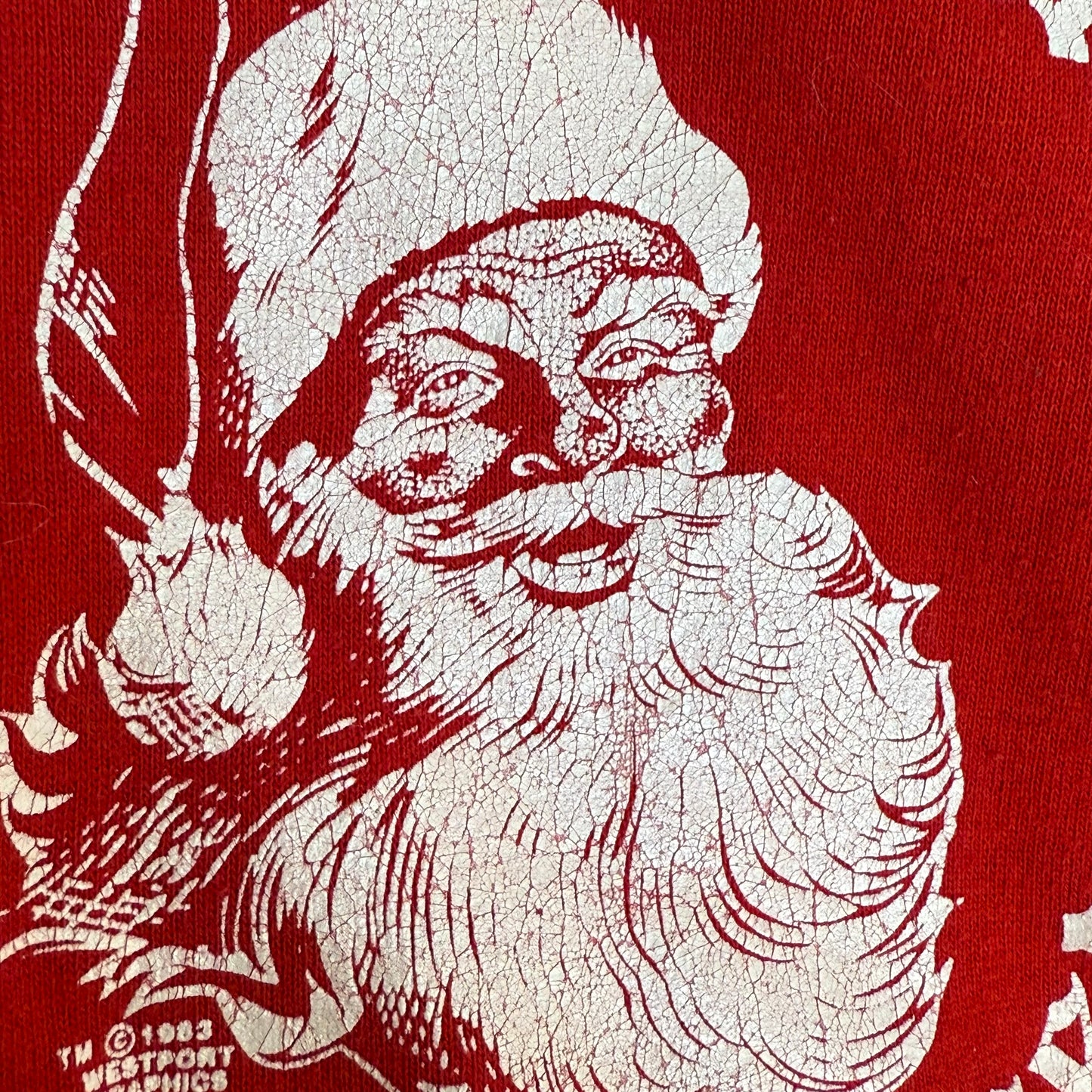 1980s Christmas Sweatshirt, I Believe in Santa Claus, Jerzees Size Large