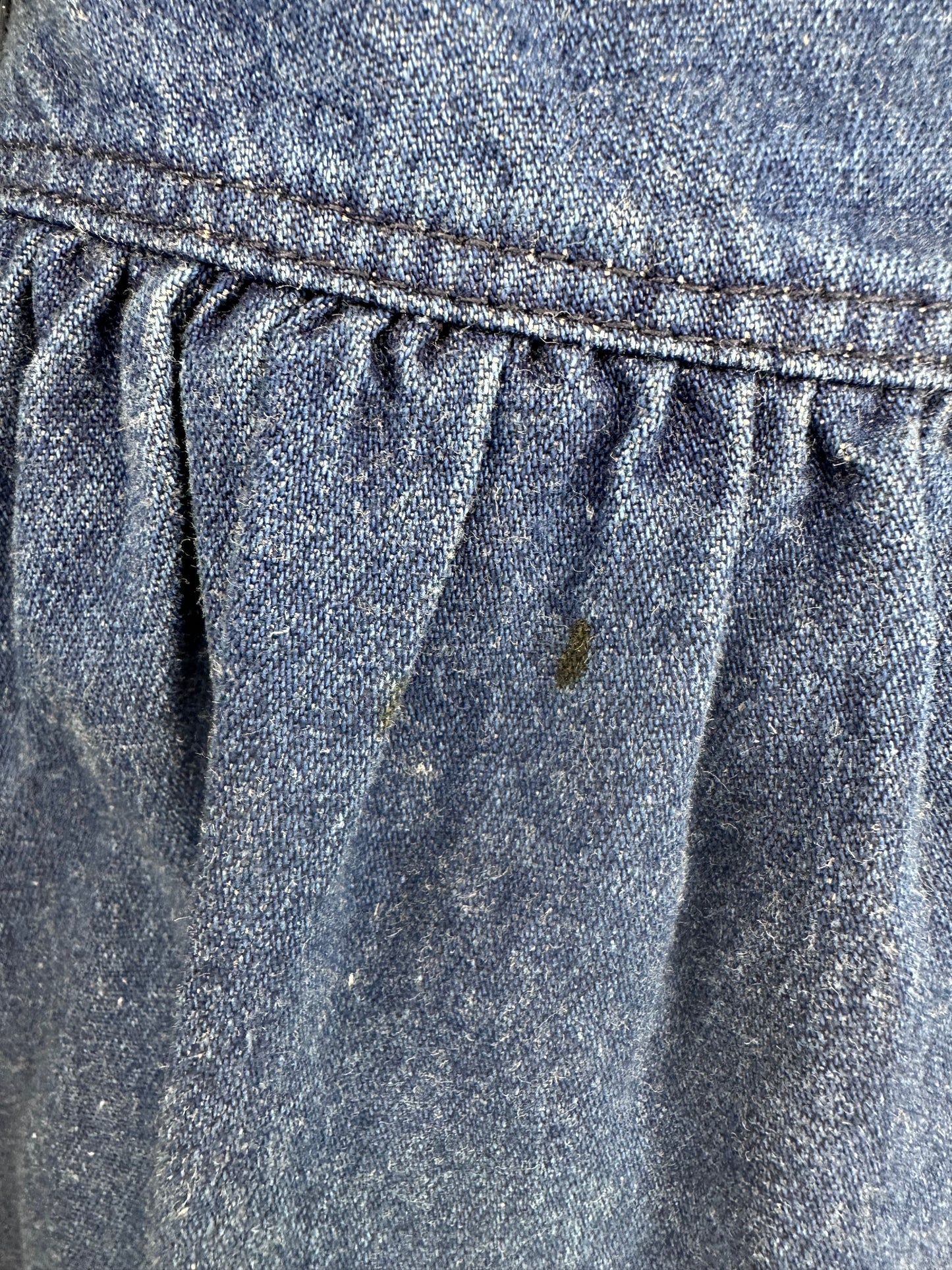 1980s Denim Midi Skirt, Wrangler Size S/M, Full, Side Zip