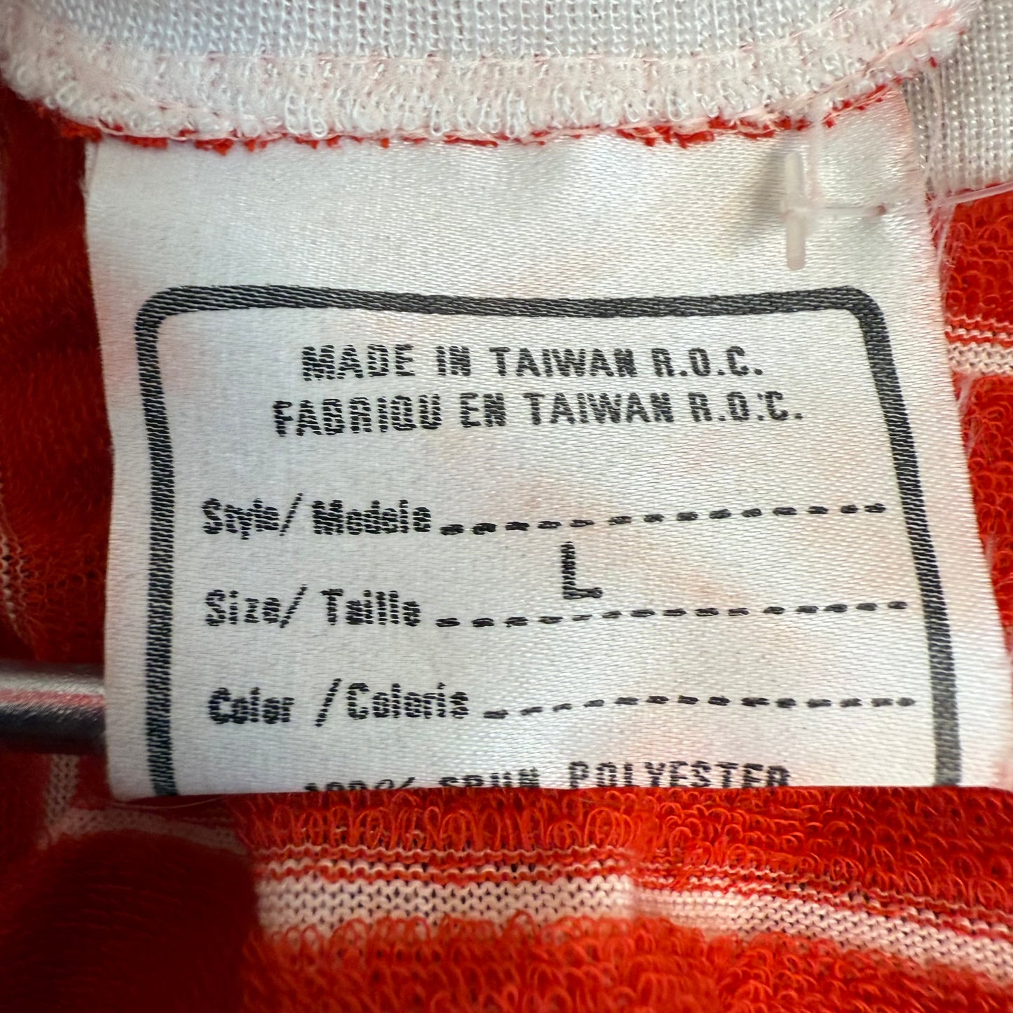 1970s Red and White Stripe Terrycloth Top and Shorts Set, Size Small