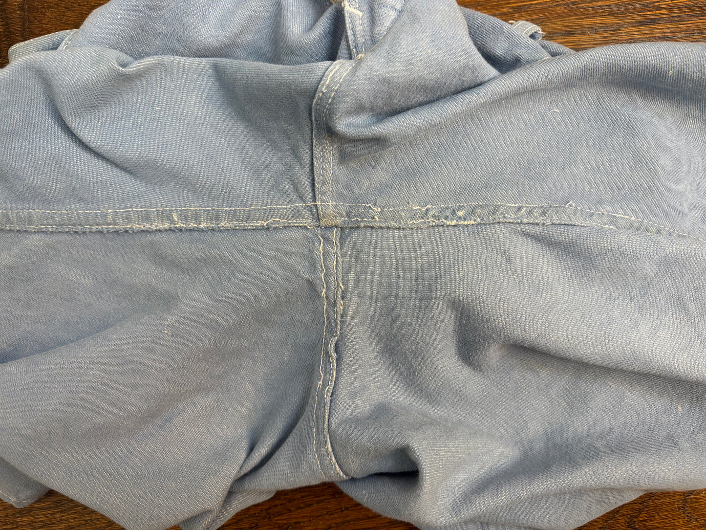 1950s/60s Light Blue Denim Shorts, 27" Waist, High Waisted