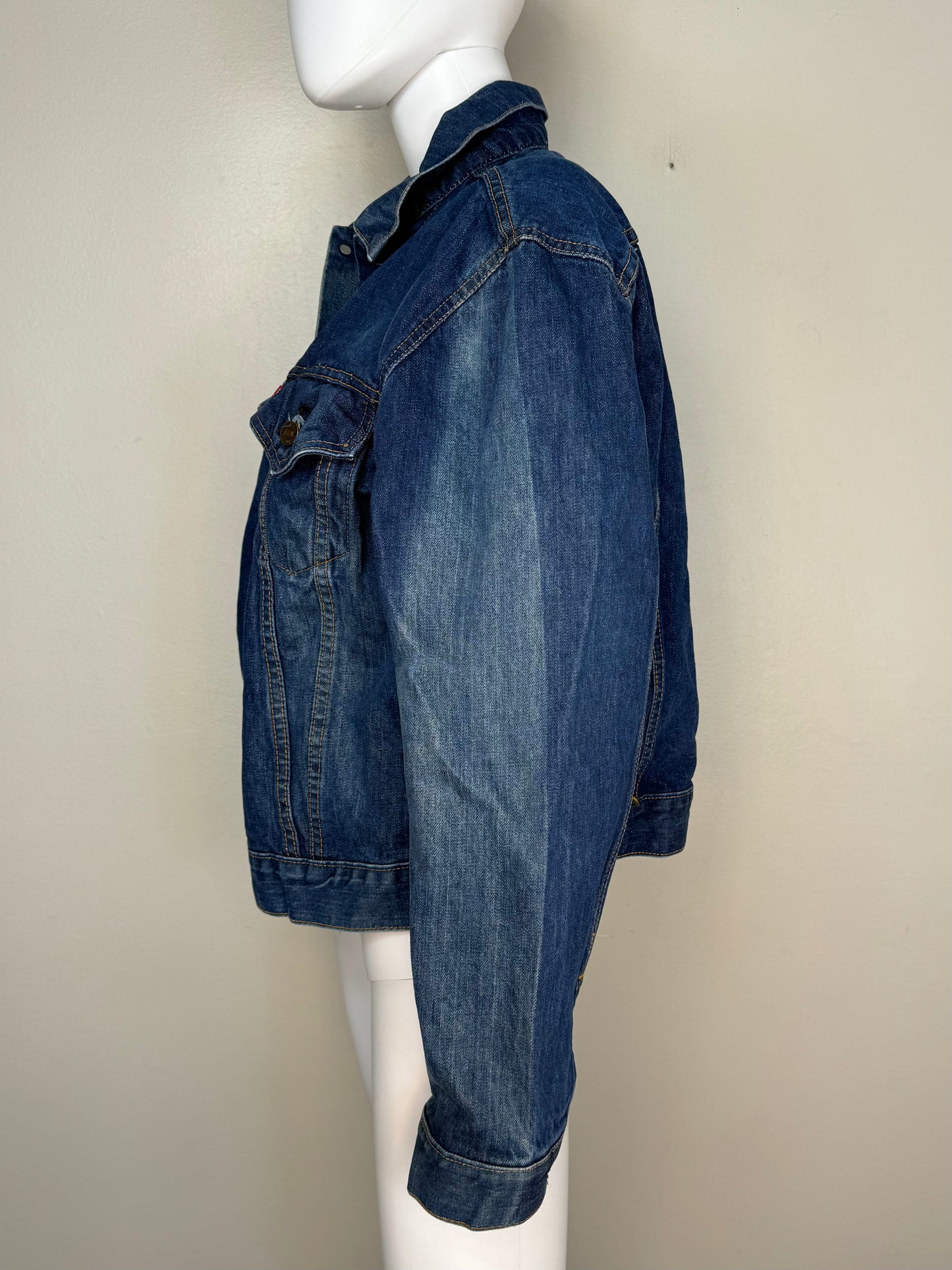 1970s Big E Levi’s Denim Jacket, Size Medium, Type 3 Trucker, Cool Fading