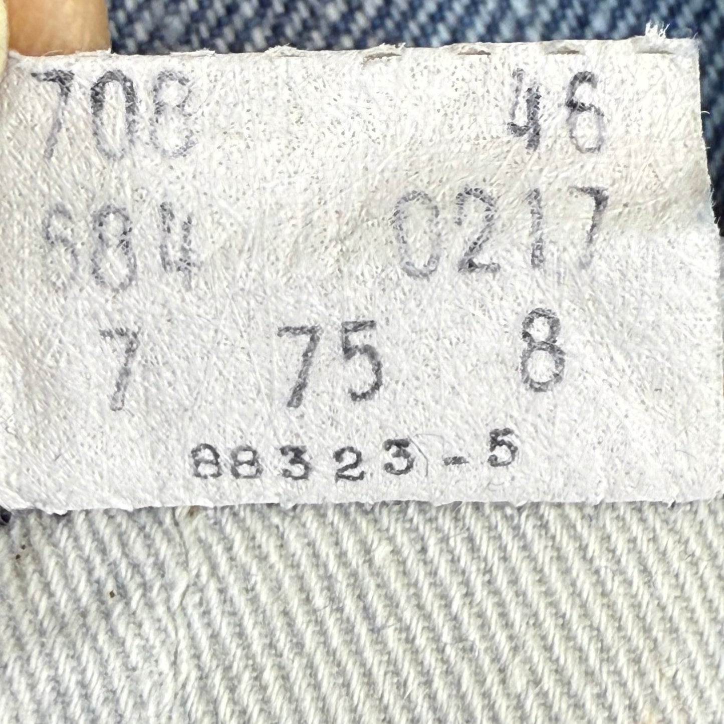 1970s Levi’s 684 Bellbottom Blue Jeans, 29"x31", Orange Tab