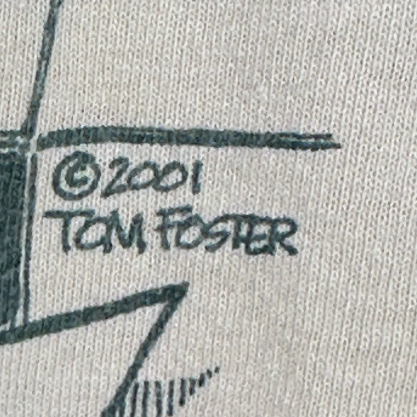 2001 Overton Park 100th Birthday T-Shirt, Tom Foster Artwork, Anvil Size Large, Y2K