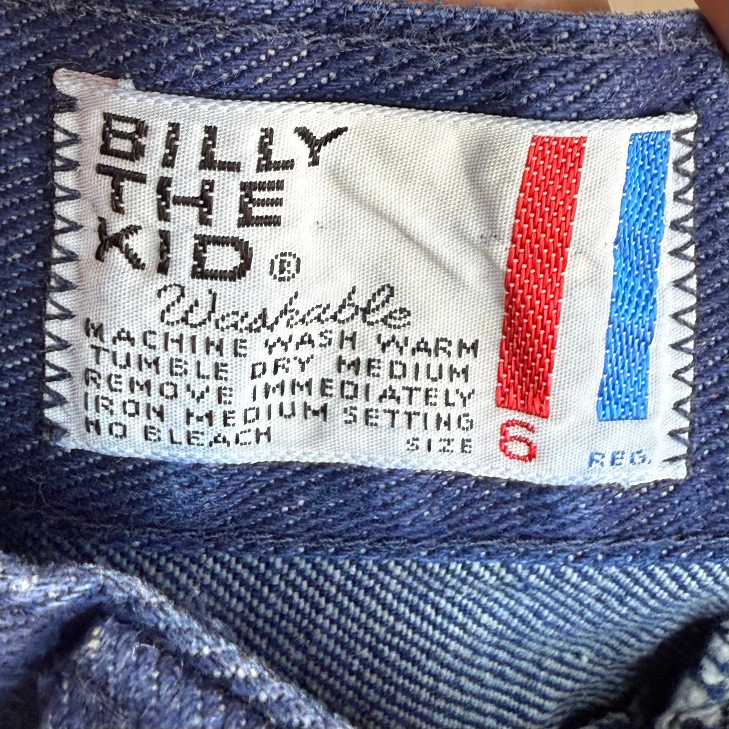 1970s Kids Flare Leg Blue Jeans, Billy the Kid Size 6