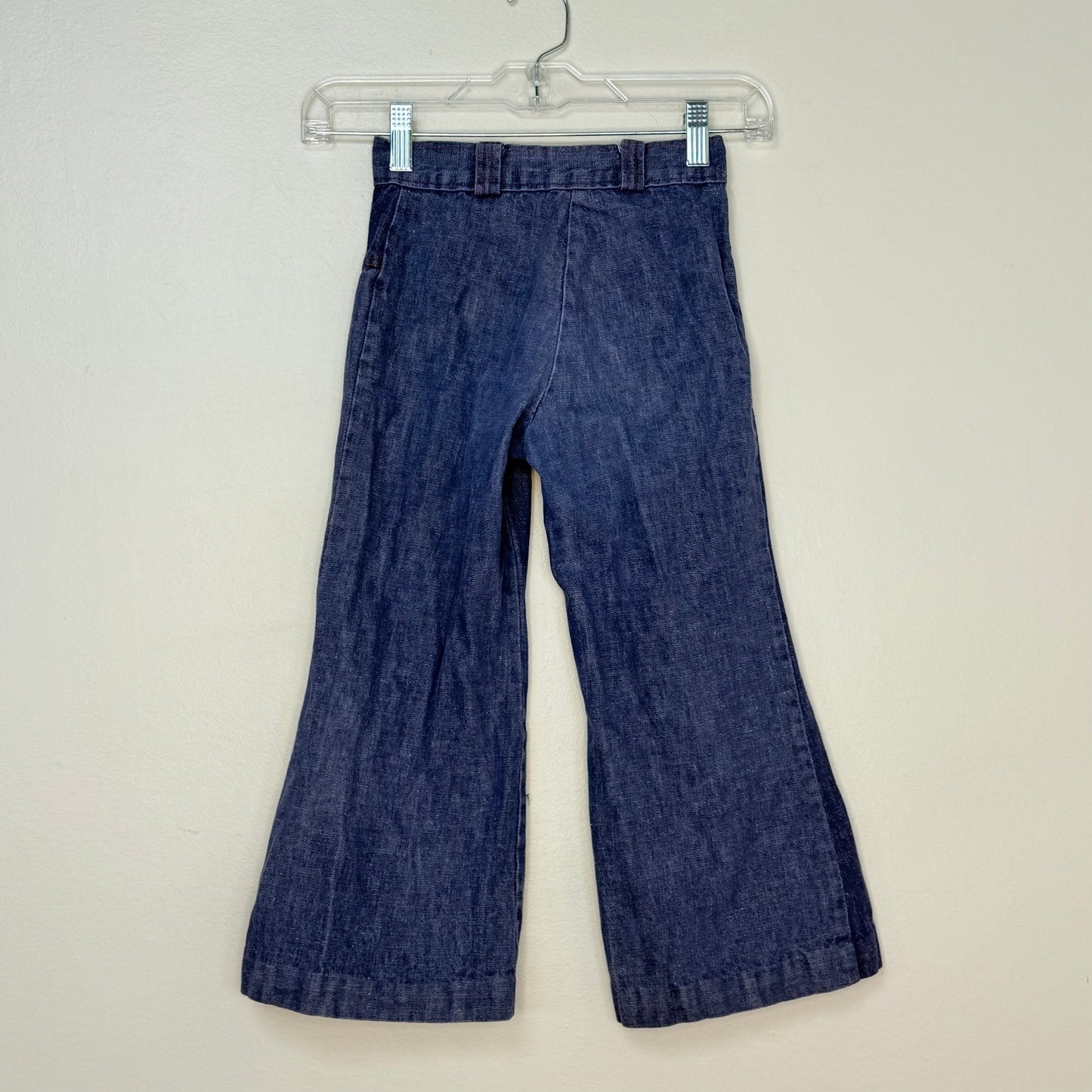 1970s Kids Bellbottom Jeans, Snap Fly, Size 6