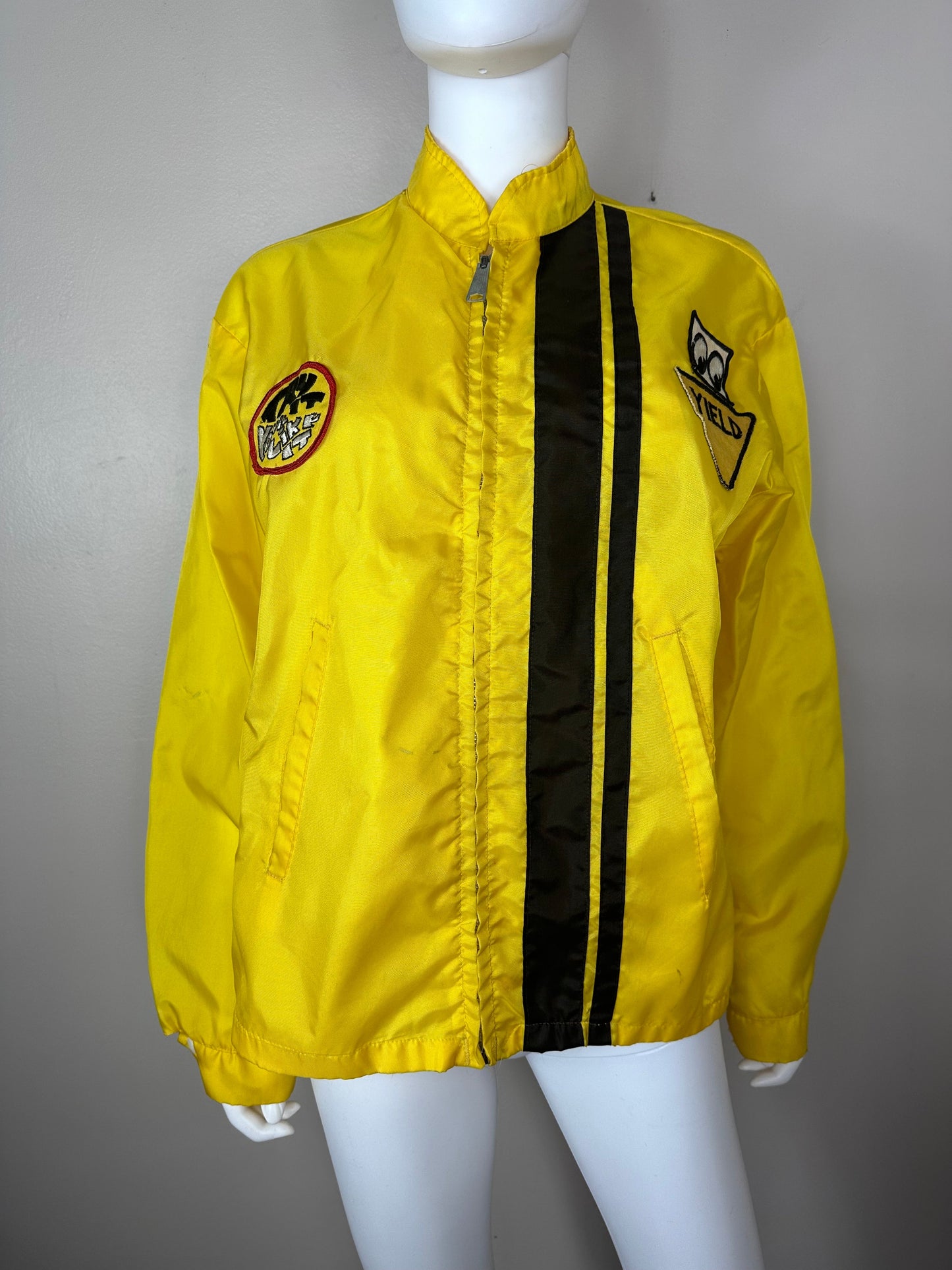 1960s Yellow Racing Jacket, Louisville Sportswear Size Large, Try It You’ll Like It, Yield