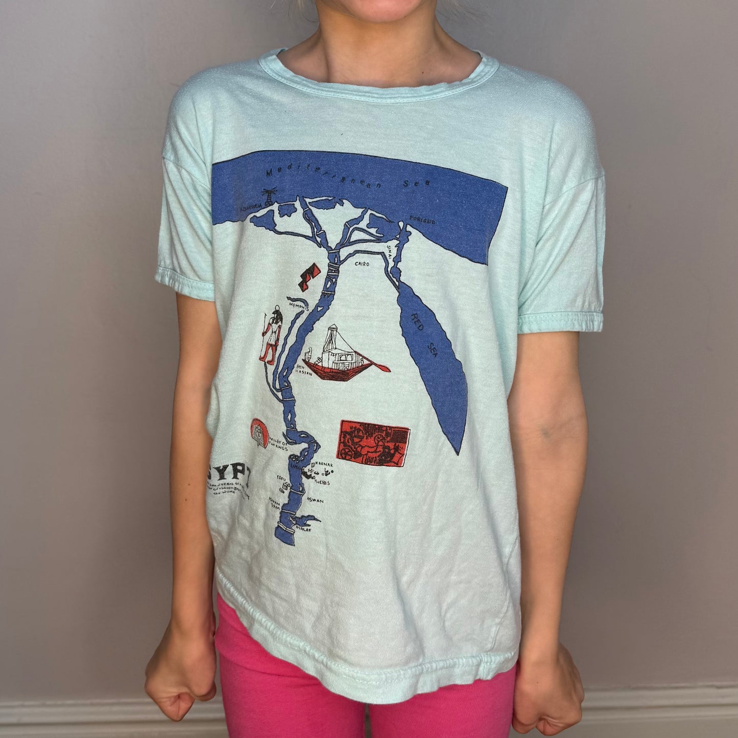 1980s Kids Egypt T-Shirt, Carla Craft Size 6/7