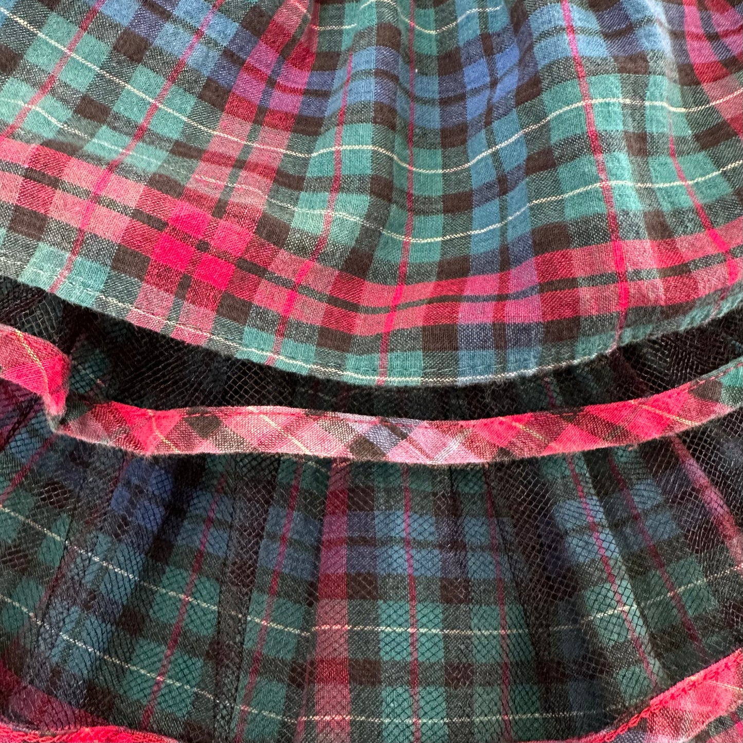 1990s Red and Green Plaid Dress, Bonnie Jean New York Size 2T