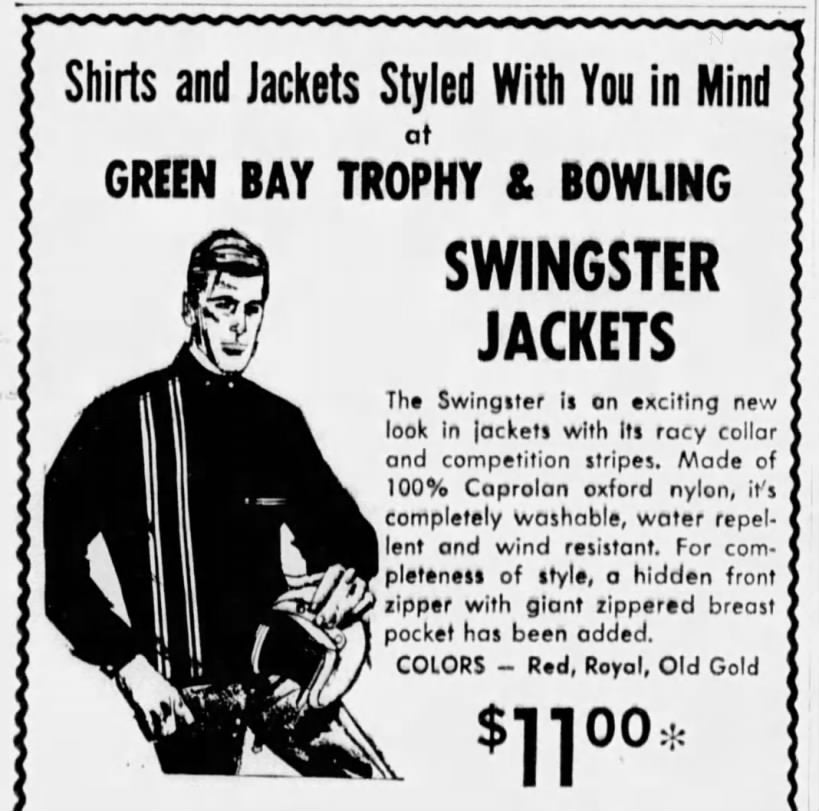 1960s/70s Red Racing Jacket, Champion Spark Plugs, Swingster Size Small