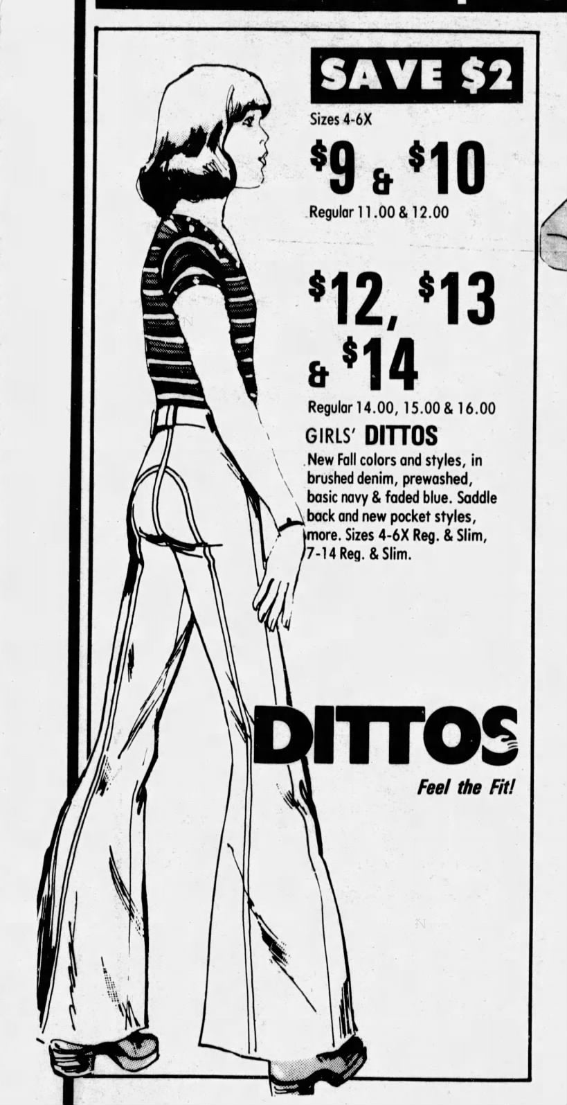 1970s Teal Green Corduroy Bell Bottom Jeans, Dittos 23.75x30.5