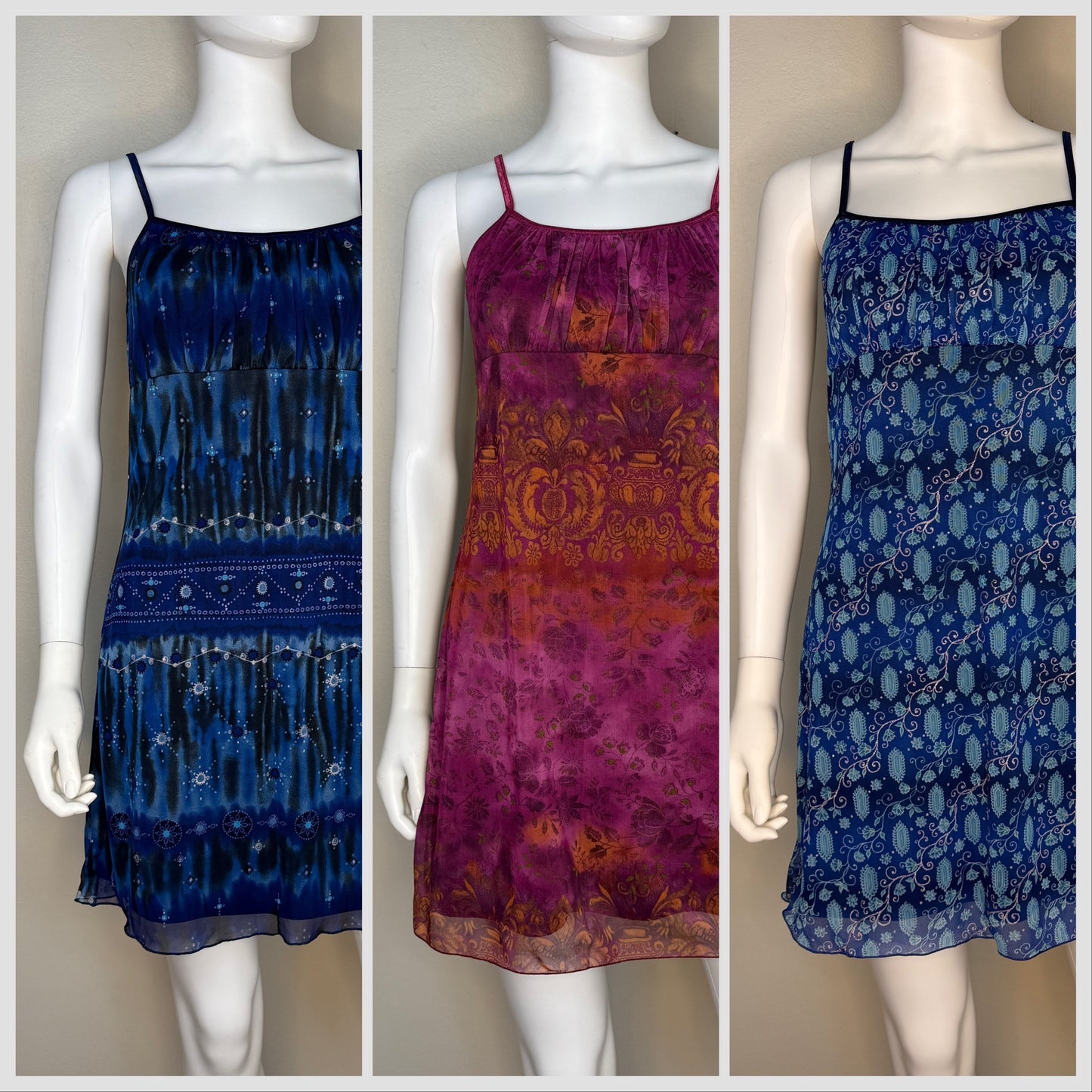 1990s/Y2K Burgundy Knit Mesh Sleeveless Mini Dress, Byer Too Size Small/Medium