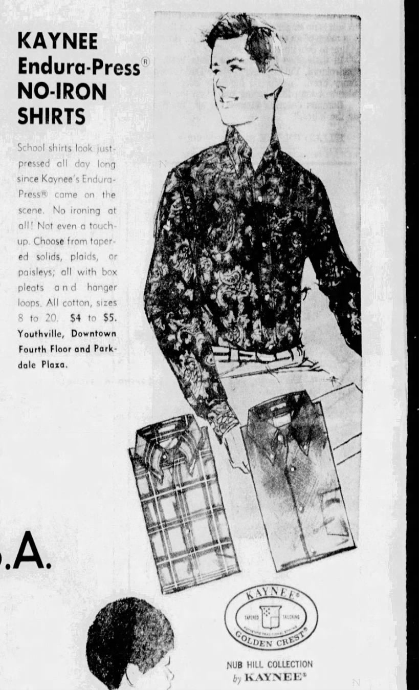 1960s Green and Red Plaid Shirt, Kaynee Endura Press Size S/M