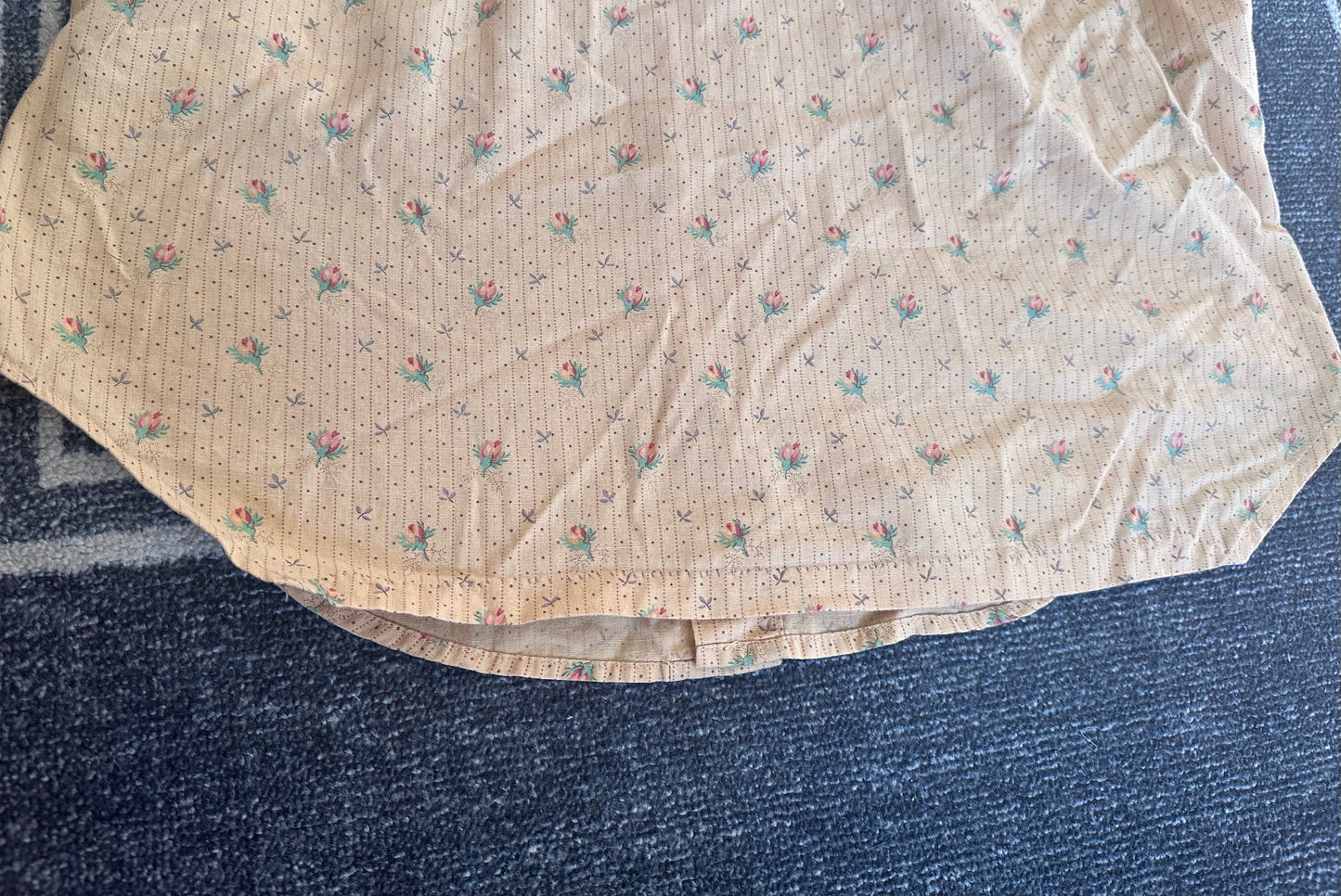 1980s Floral Prairie Style Blouse, Ralph Lauren Country Size Medium