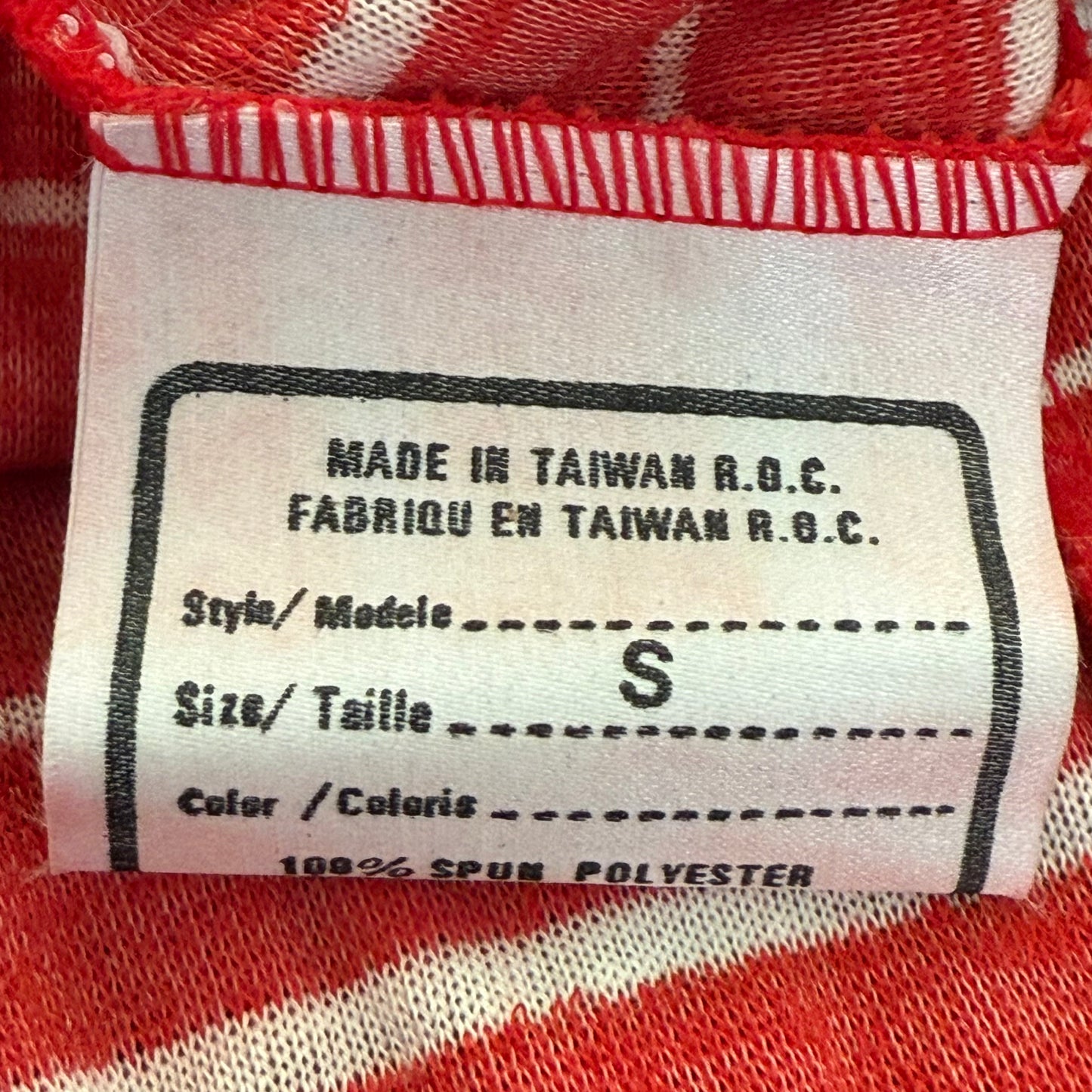 1970s Red and White Stripe Terrycloth Top and Shorts Set, Size Small