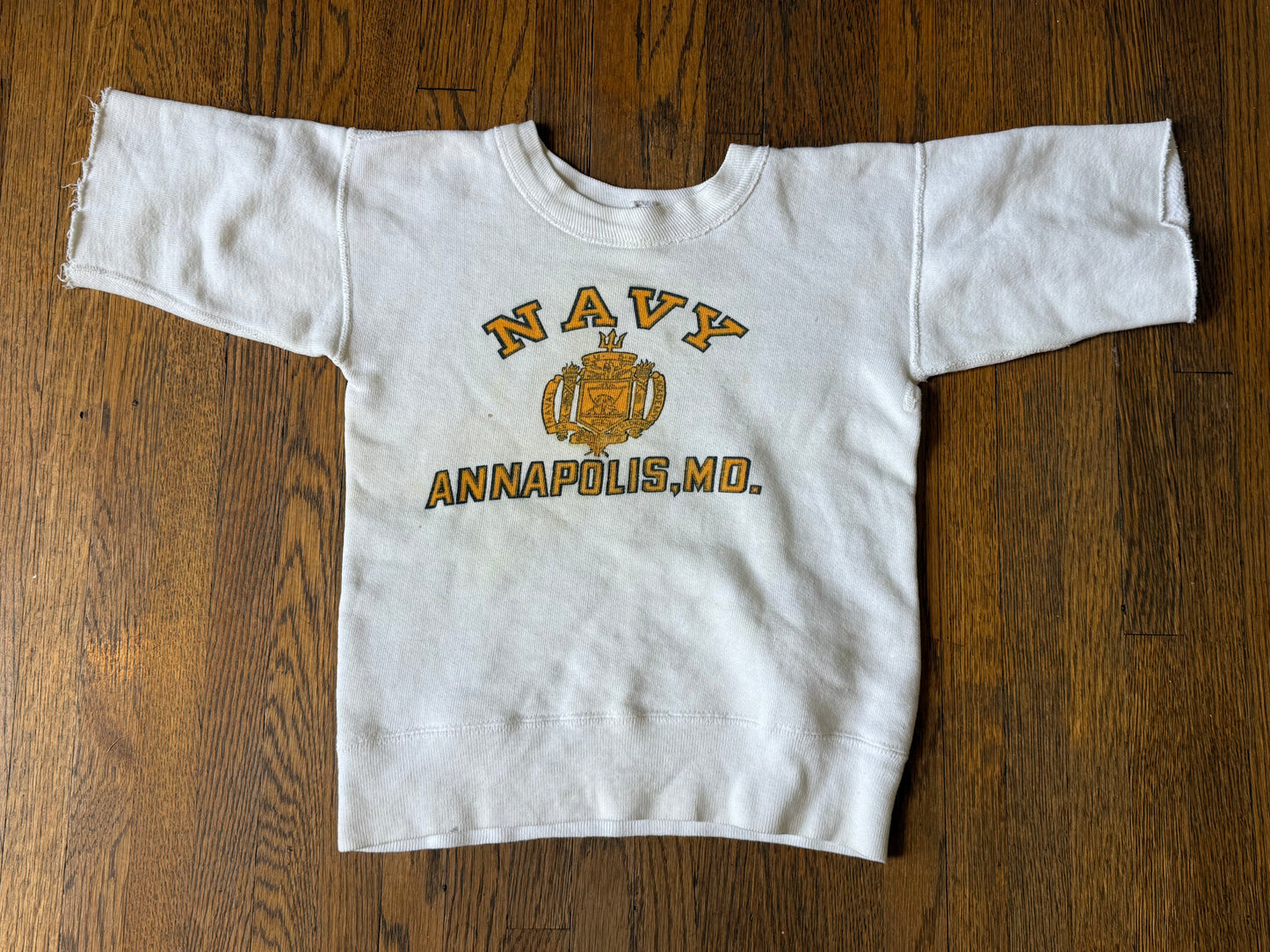 1950s Navy Annapolis MD Sweatshirt, Champion Knitwear Size Youth 10, Naval Academy