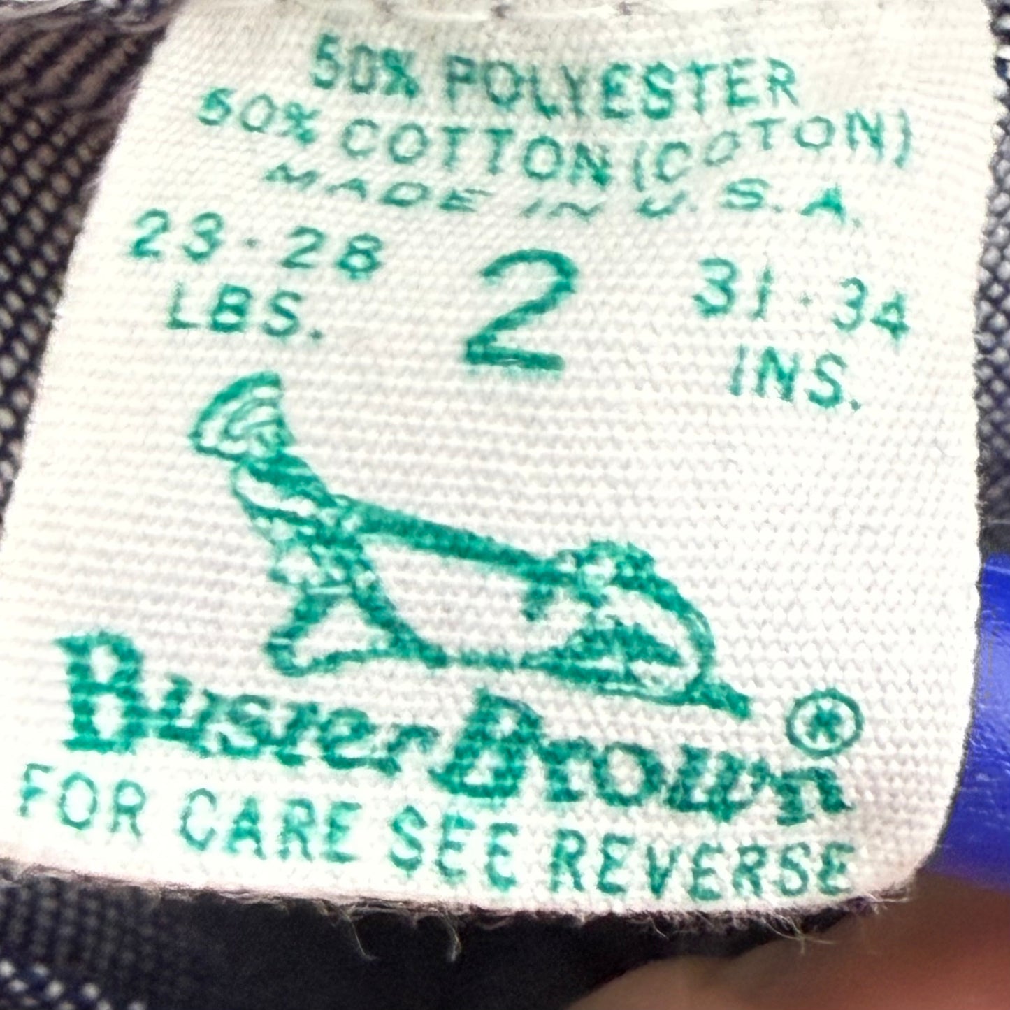1970s Kids Blue Jeans, Buster Brown Size 2T