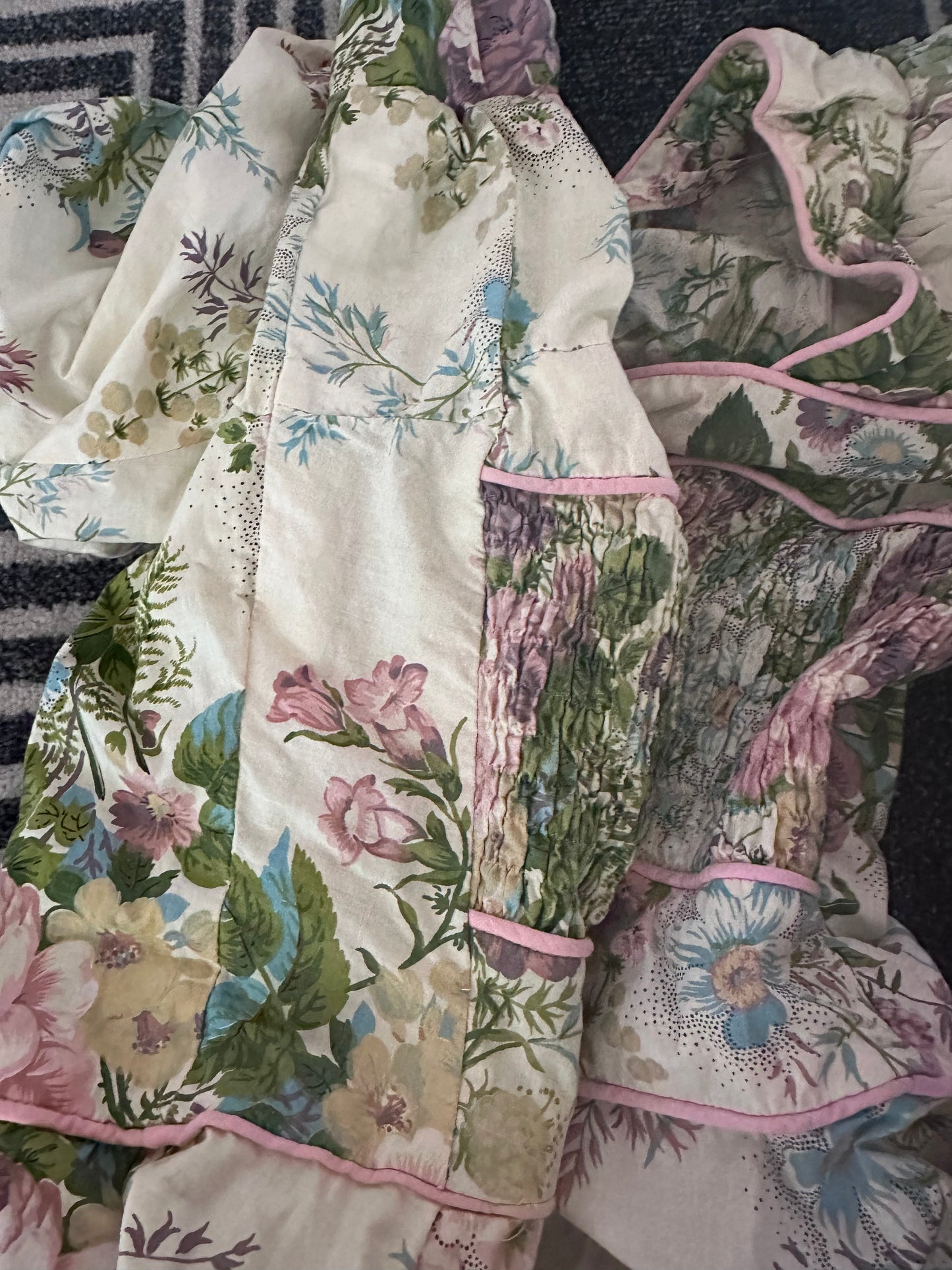 1970s Floral Puff Sleeve Midi Dress, Young Innocent by Arpeja Size Medium