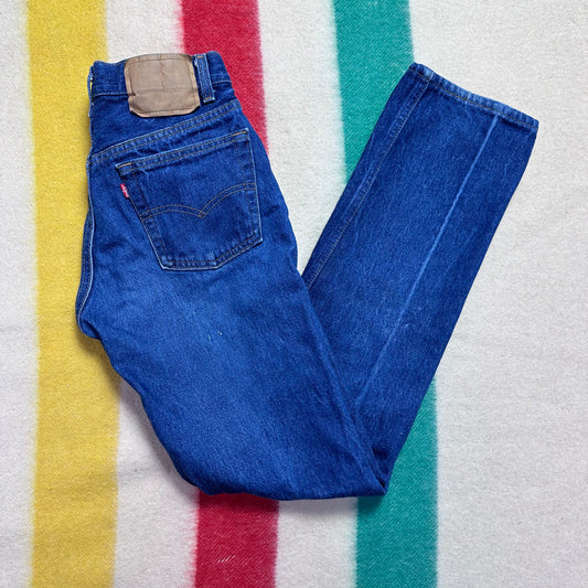 1980s Levi’s 501 Blue Jeans, 27"x30.5"