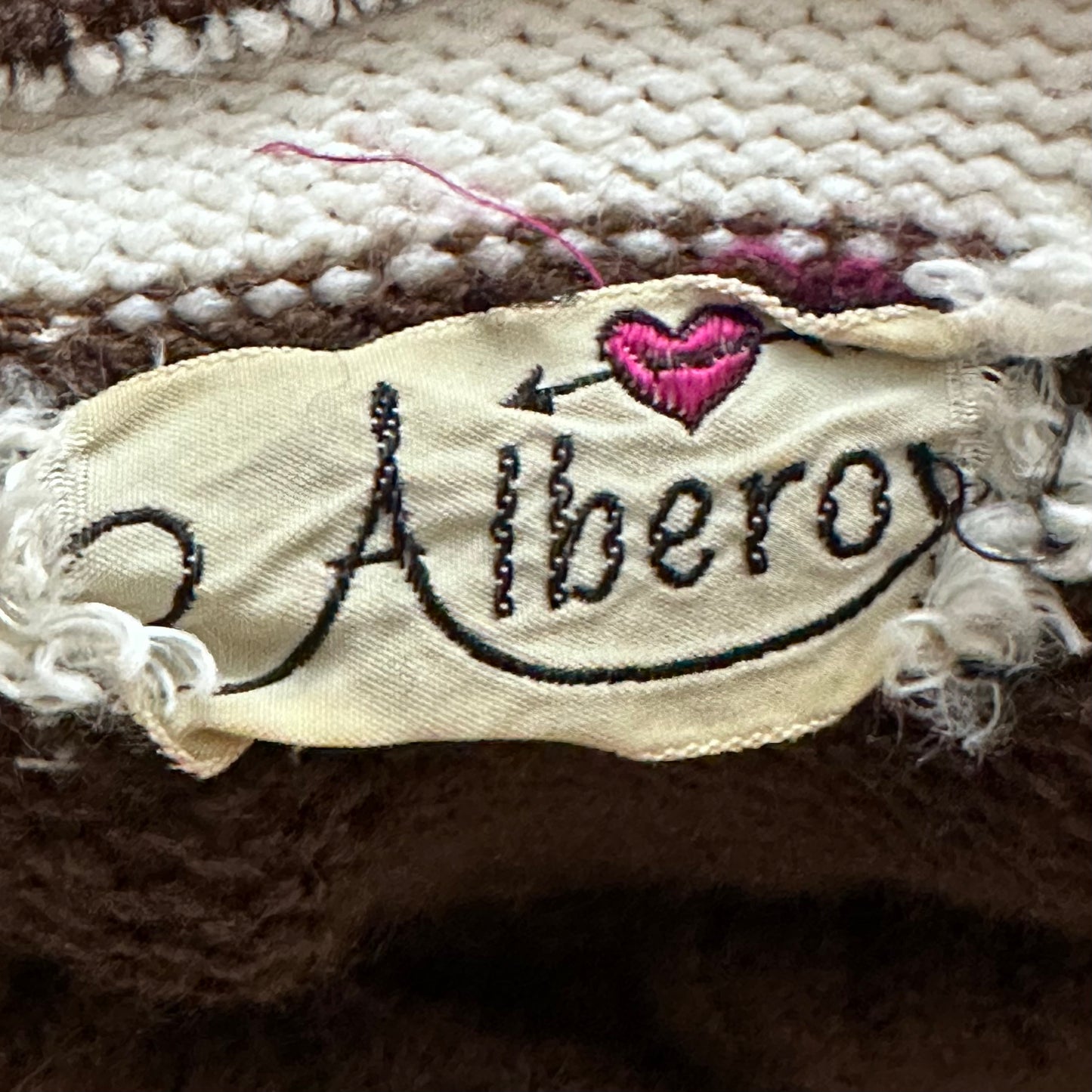 1970s/80s Brown and White Stripe Short Sleeve Cardigan Sweater, Alberoy Size Small