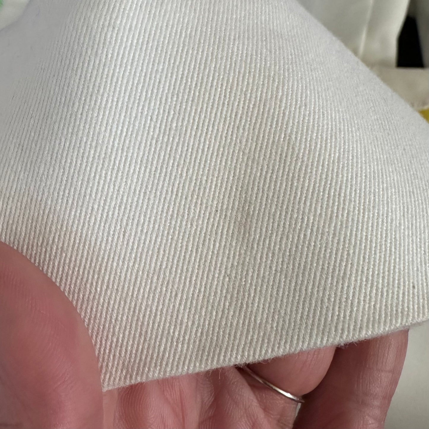 1960s/70s White Flower Pants, Size S/M, Straight Leg, High Rise, Back Zip