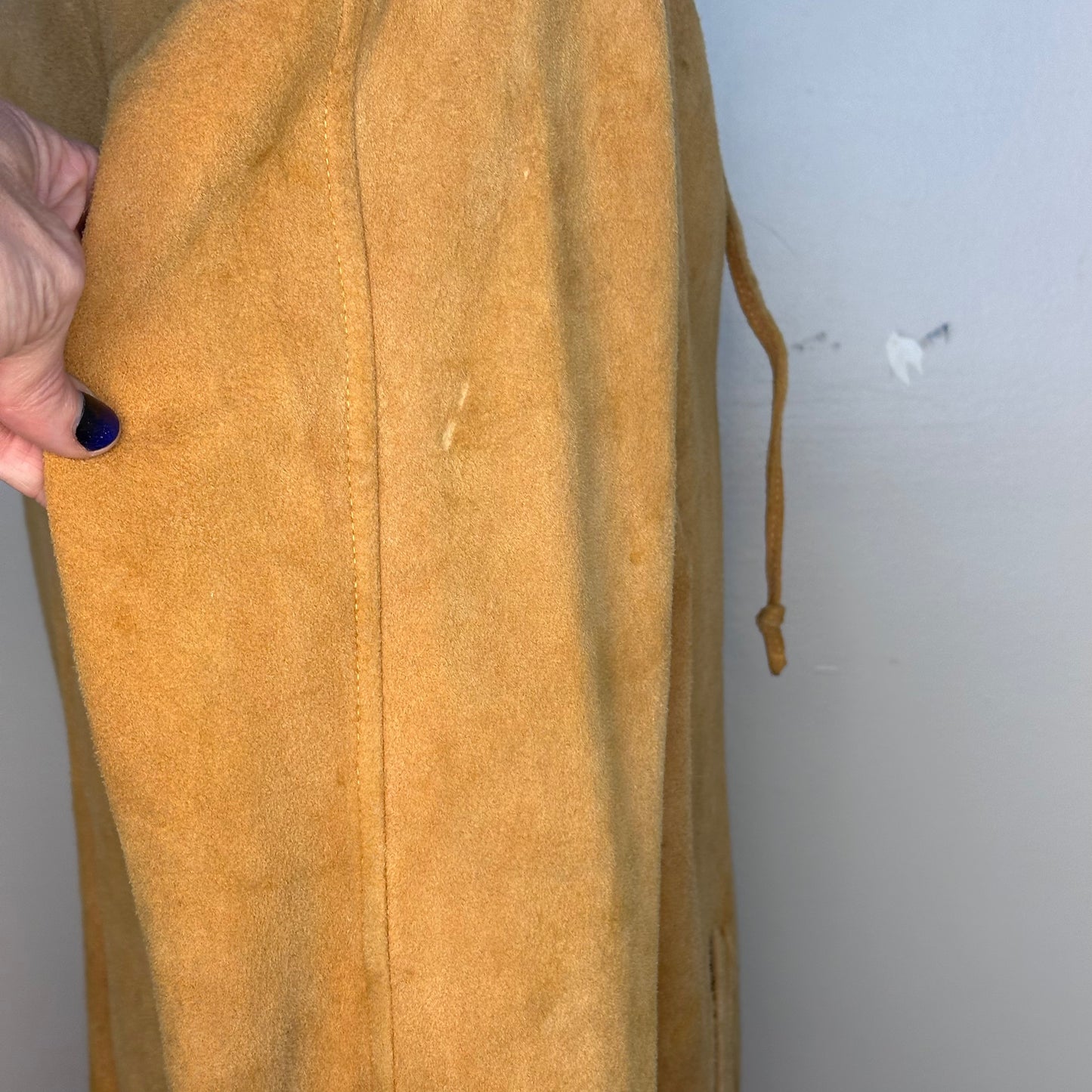 1950s/60s Women's Leather Shirt, Lace Up, Size Small-Medium