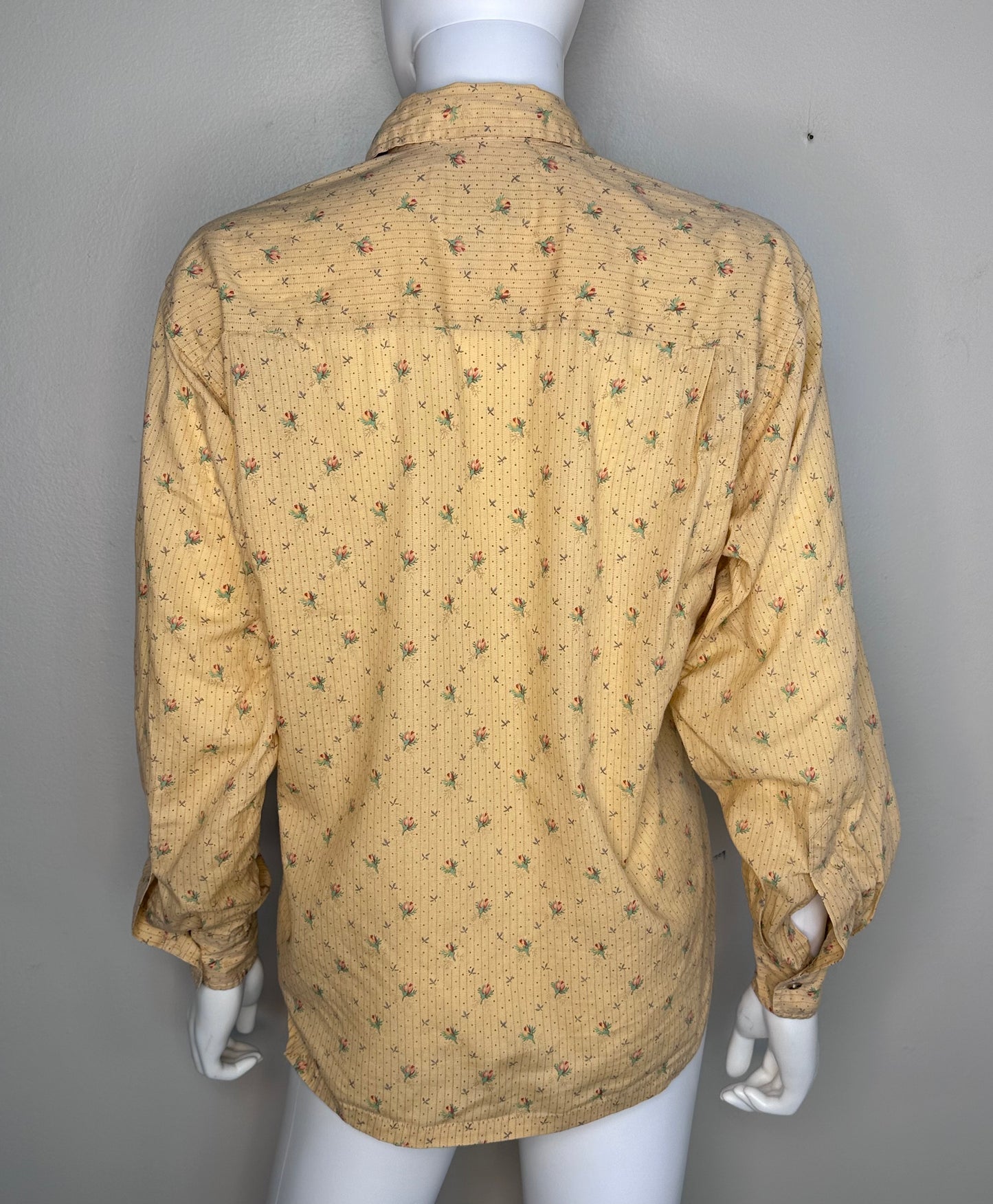 1980s Floral Prairie Style Blouse, Ralph Lauren Country Size Medium