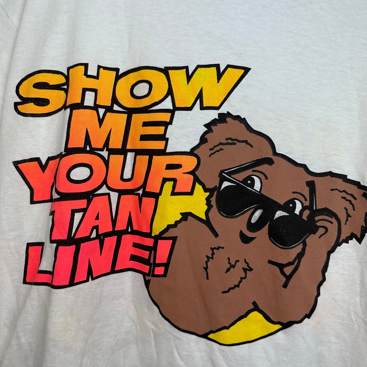 1990s Australian Gold Show Me Your Tan Line And I'll Show You Mine T-Shirt, Size Medium