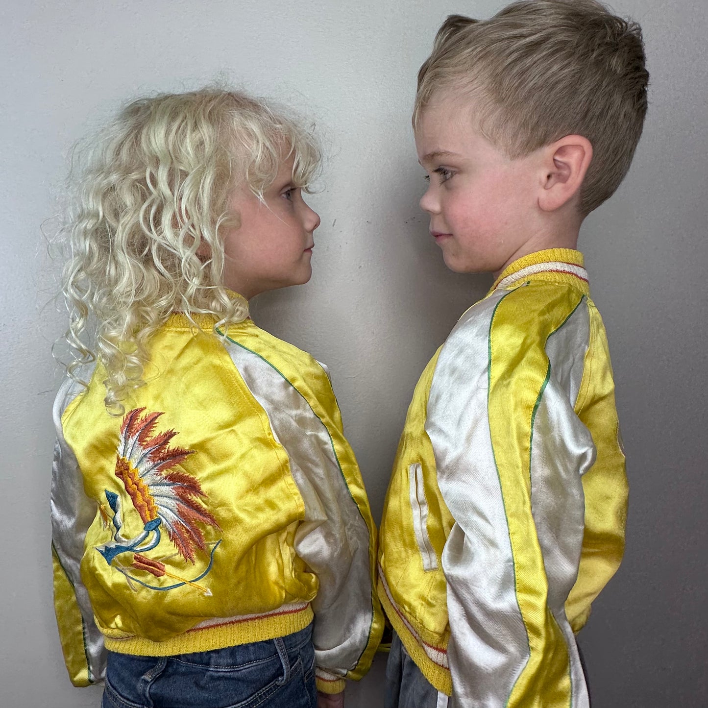 1950s Sukajan Style Japan Embroidered Jacket, Kids Size 5/6, Cowboy