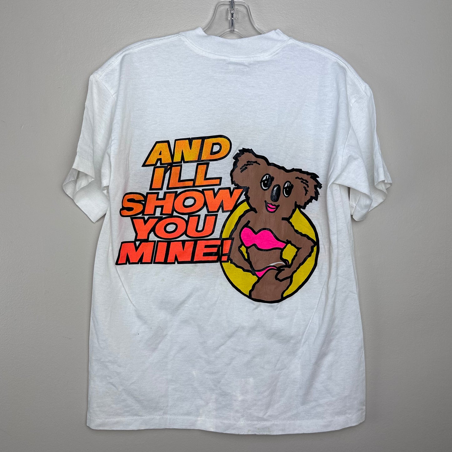 1990s Australian Gold Show Me Your Tan Line And I'll Show You Mine T-Shirt, Size Medium