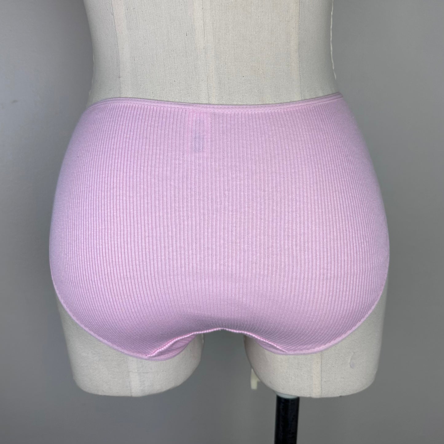Y2K Victoria’s Secret Ribbed Cotton Lingerie with Sequin Lips, Tank Top and Bikini Panties, Size XS, Deadstock with Tags