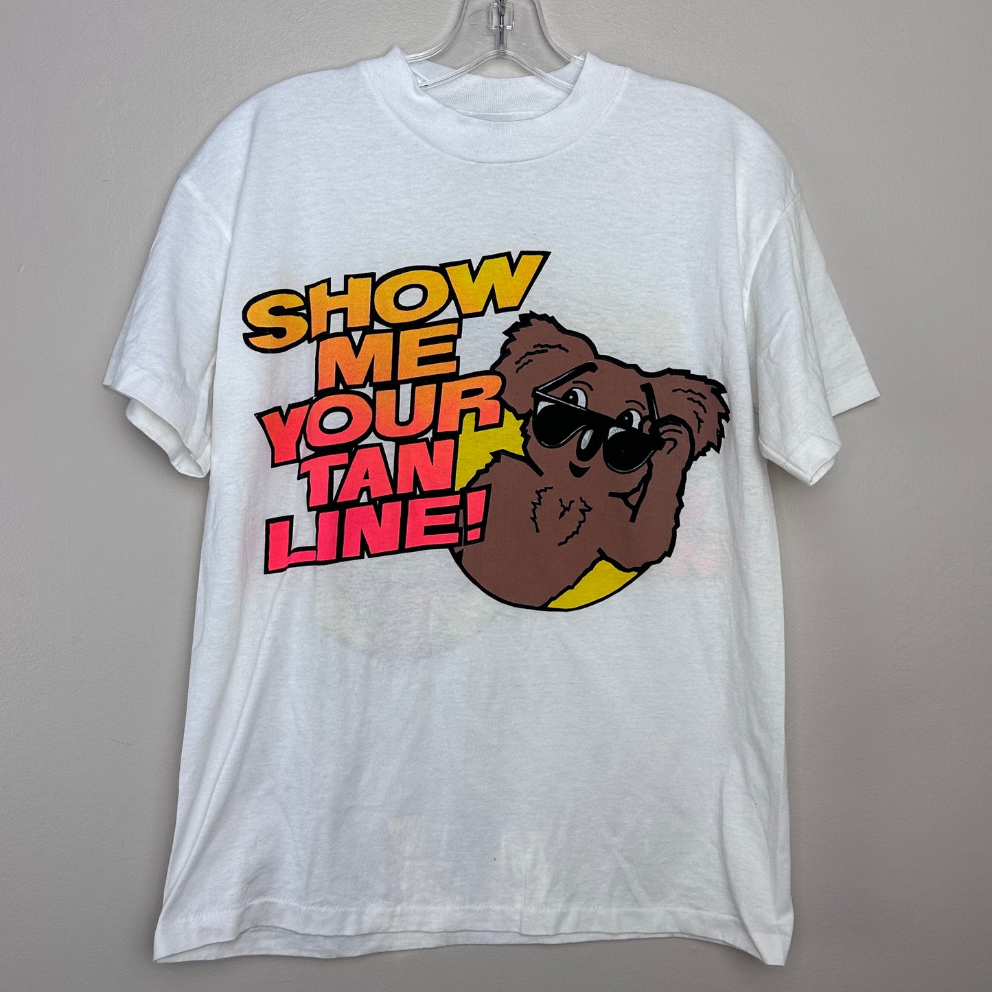 1990s Australian Gold Show Me Your Tan Line And I'll Show You Mine T-Shirt, Size Medium