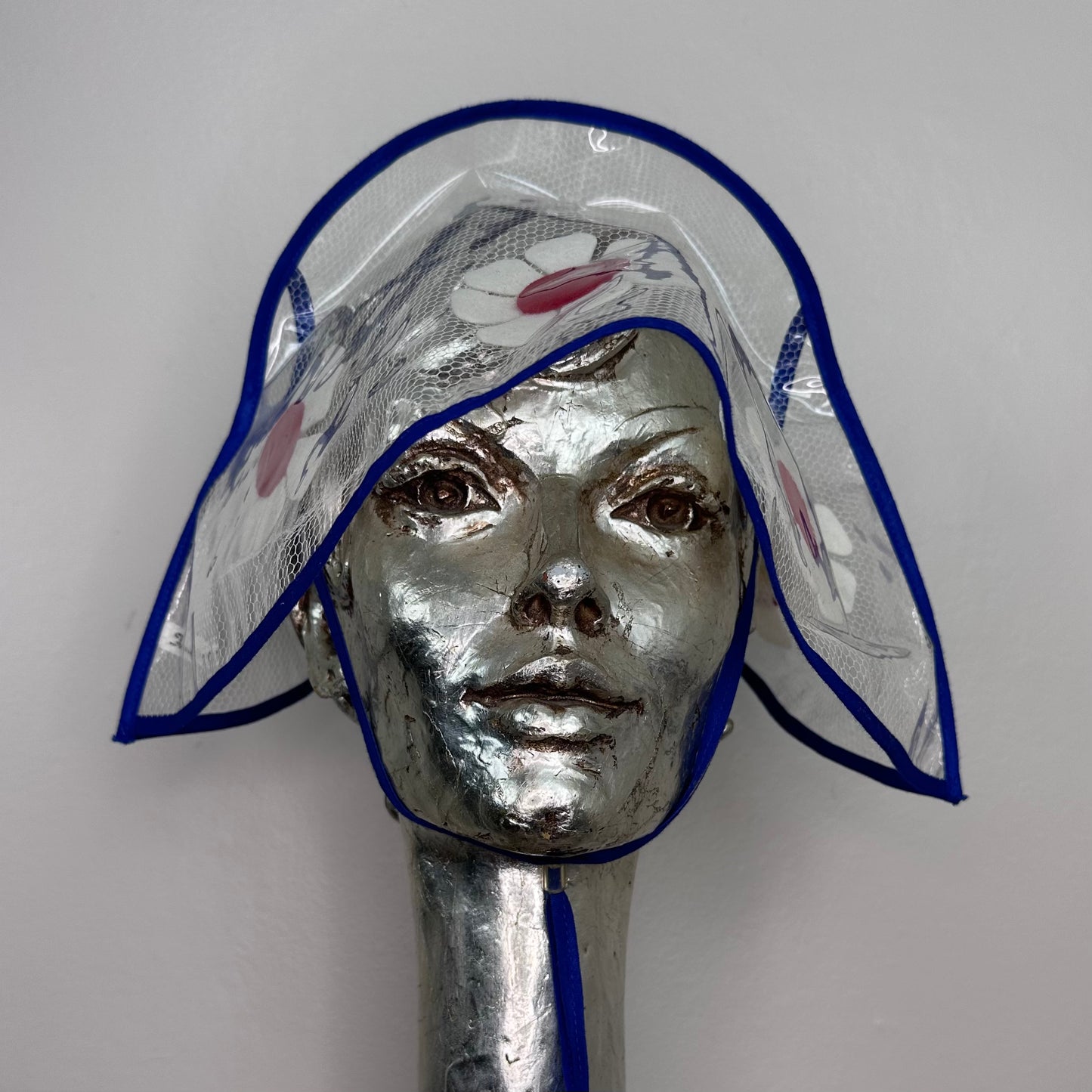 1960s Clear Rain Hat, Fran’s Original, Flower Power