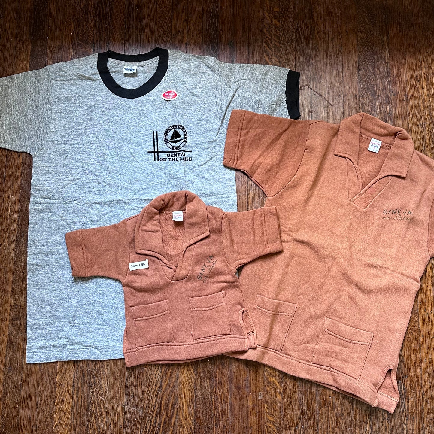 1960s Short Sleeve Sweatshirt, Child Size 3T, Geneva on the Lake, Deadstock