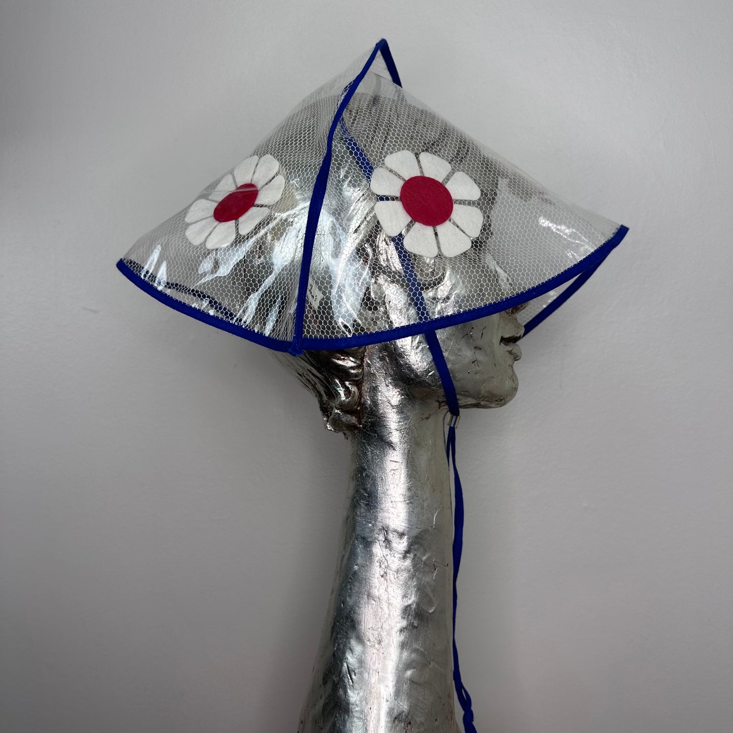 1960s Clear Rain Hat, Fran’s Original, Flower Power