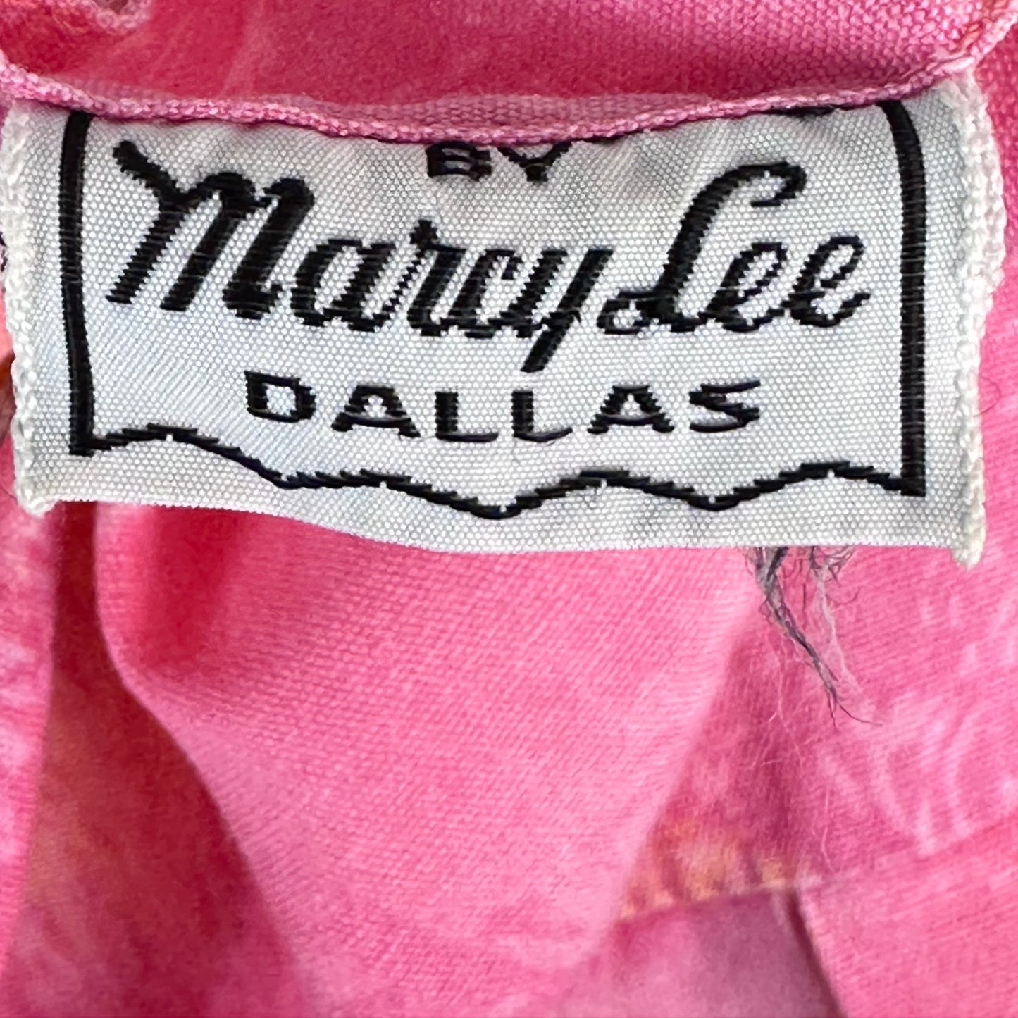 1950s/60s Pink Toile Print Shirt Dress, Marcy Lee Dallas Size Small