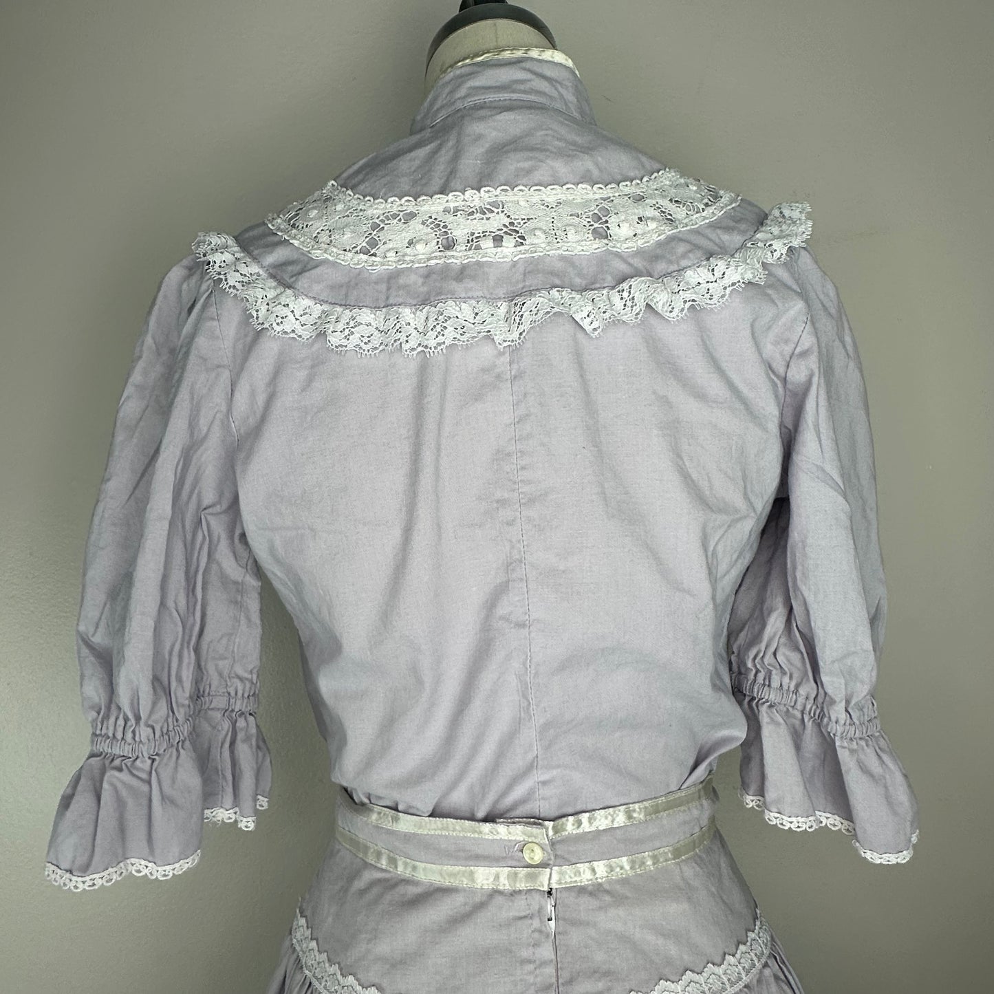 1980s Gunne Sax Pastel Lavender Blouse and Midi Skirt Set, Jessica’s Gunnies Size 11