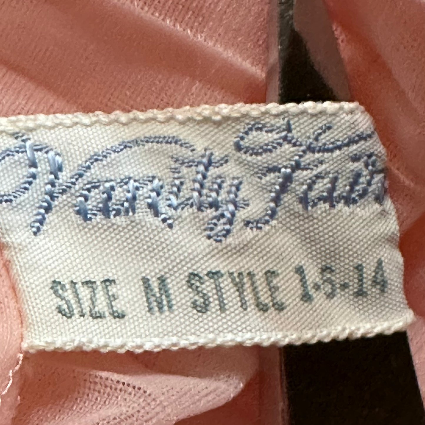 1950s Sheer Pink Pleated Bed Jacket, Vanity Fair Lingerie Size Medium