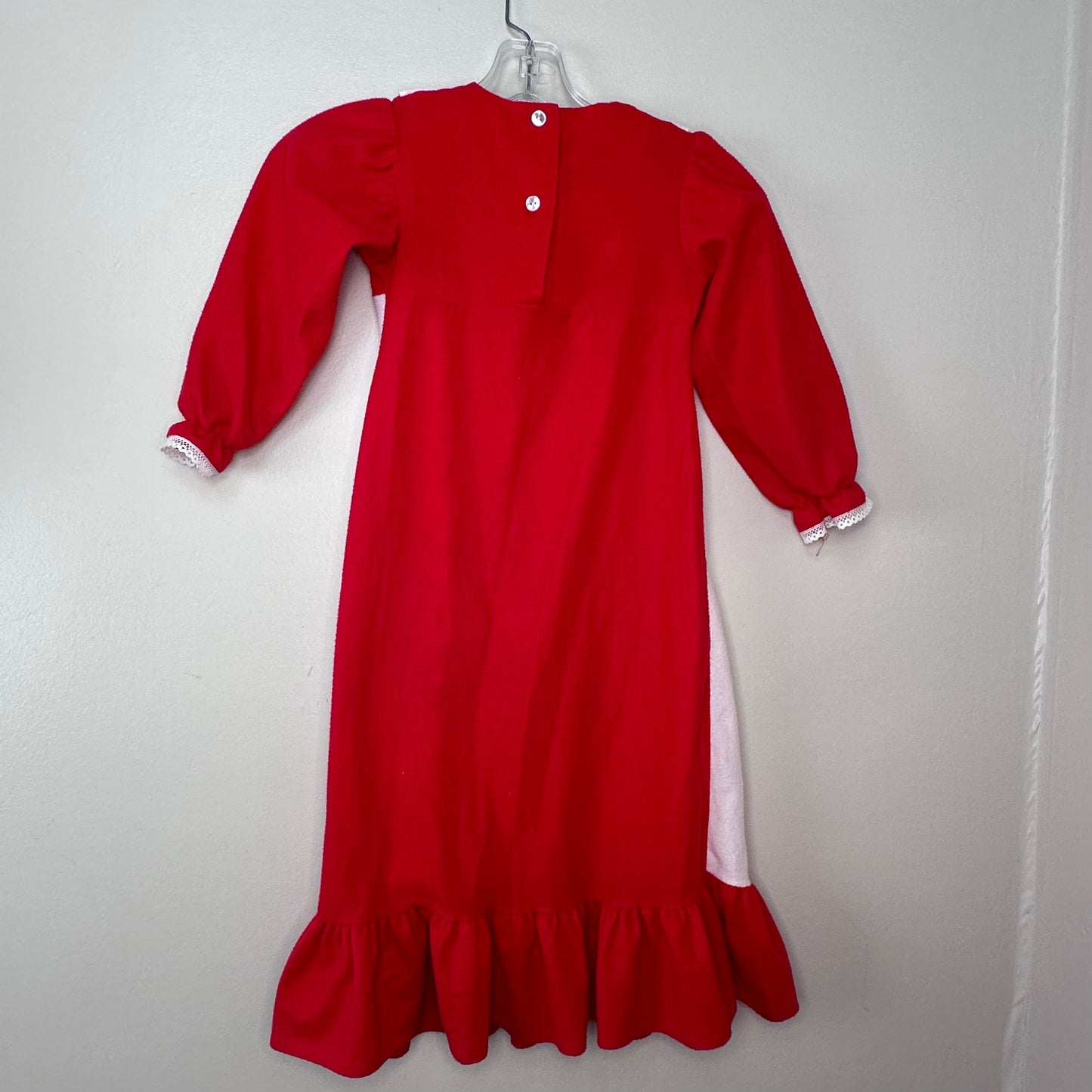 1980s Strawberry Shortcake Pinafore Nightgown, Kids Size 5/6, Custard
