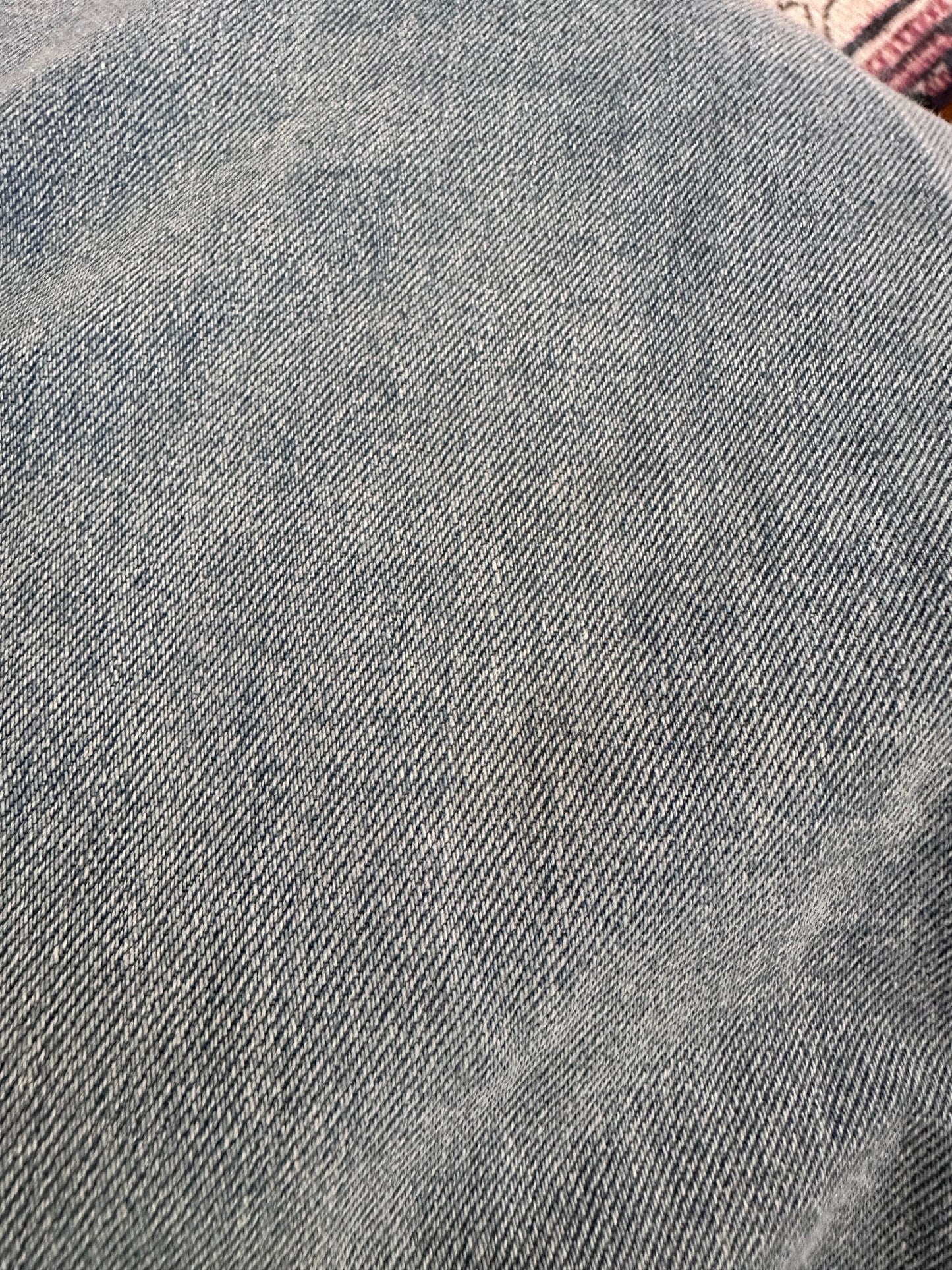1970s Viceroy Bell Bottom Blue Jeans, 29.5"x30", Red Denim accents