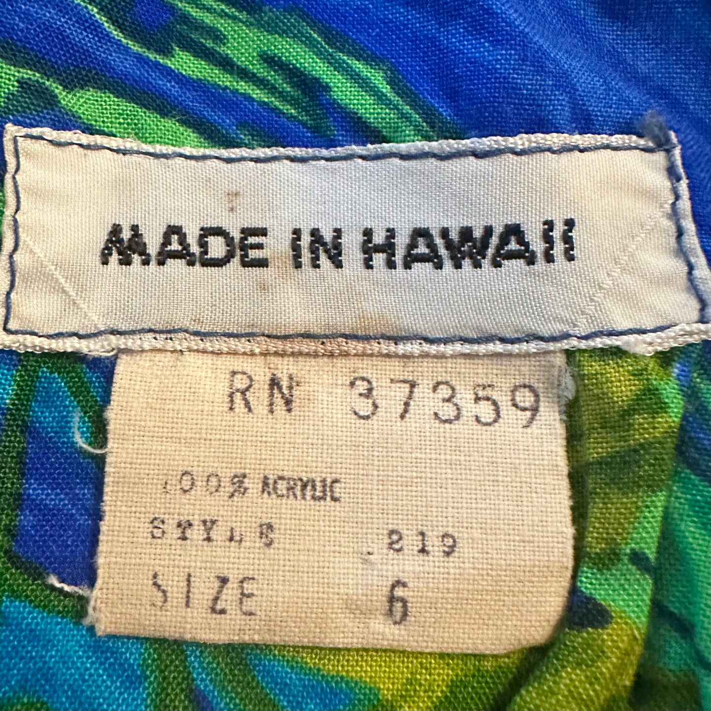 1960s/70s Bright Floral Hawaiian Dress, Size XS/S
