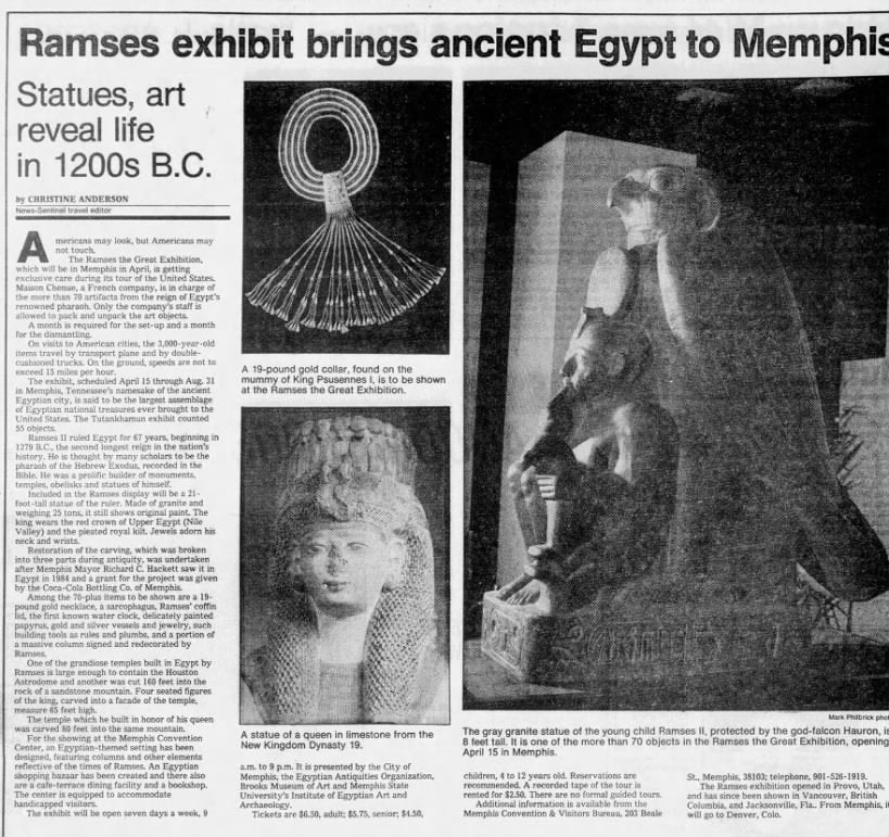 1980s Ramses The Great Memphis 1987 T-Shirt, Size Large