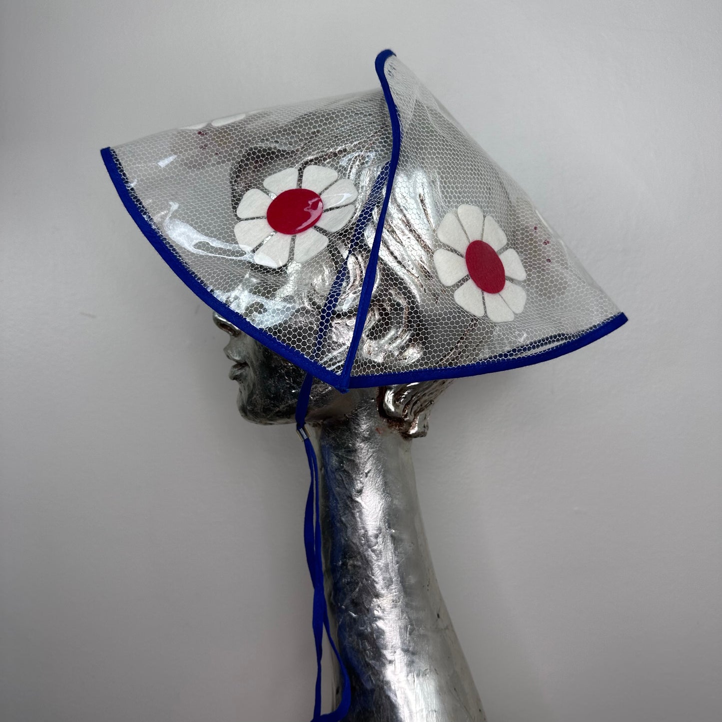 1960s Clear Rain Hat, Fran’s Original, Flower Power