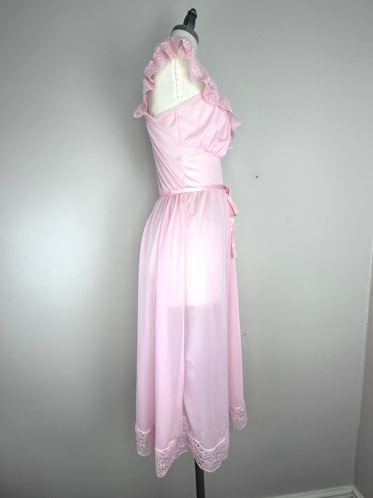 1950s Pastel Pink Nightgown, Size Small