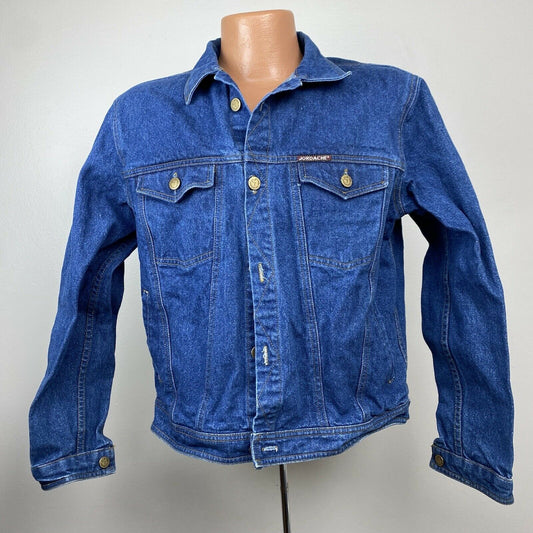 1980s Denim Jacket, Jordache Size S/M, Blue Jean Trucker