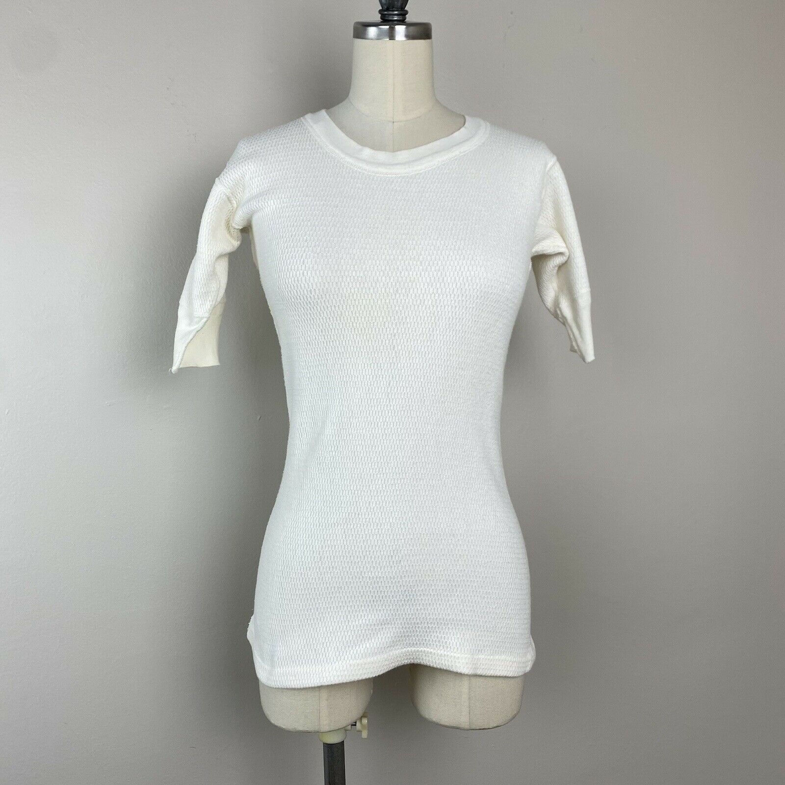 1950s Short Sleeve Thermal Shirt, Sears Roebuck & Co, Size XS/S, Long –  Proveaux Vintage