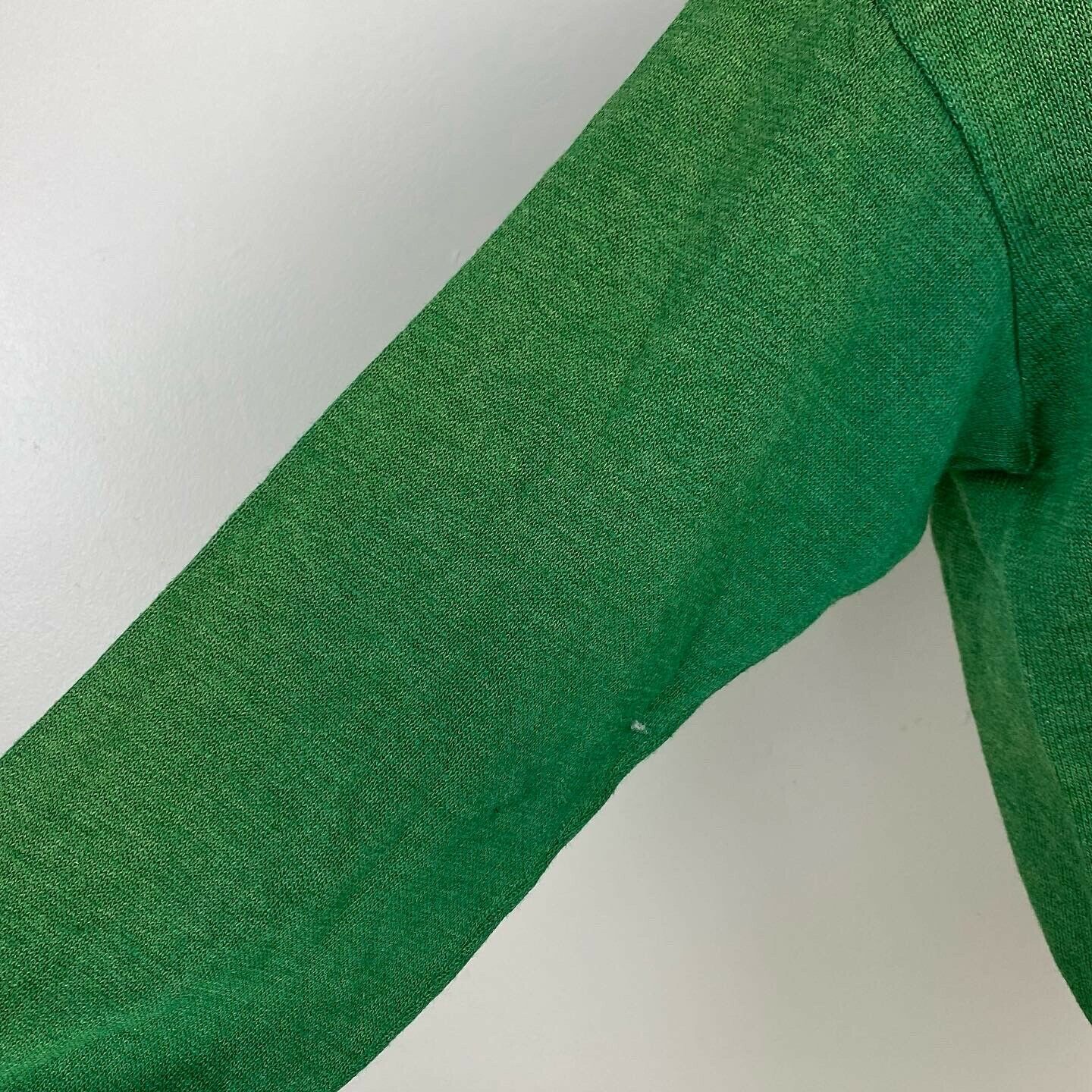 1970s Tech Memorial Centaurs Football Sweater, Size Medium, Green V Neck with Fades