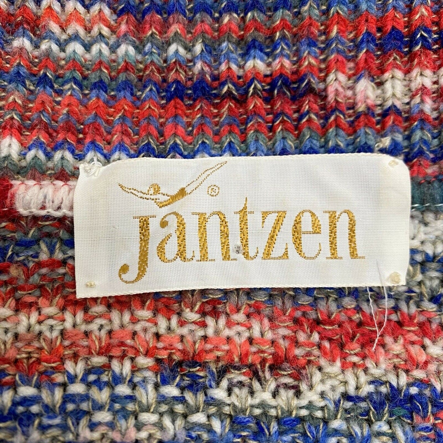 1970s Jantzen Space Dye Belted Cardigan Sweater, Size Small