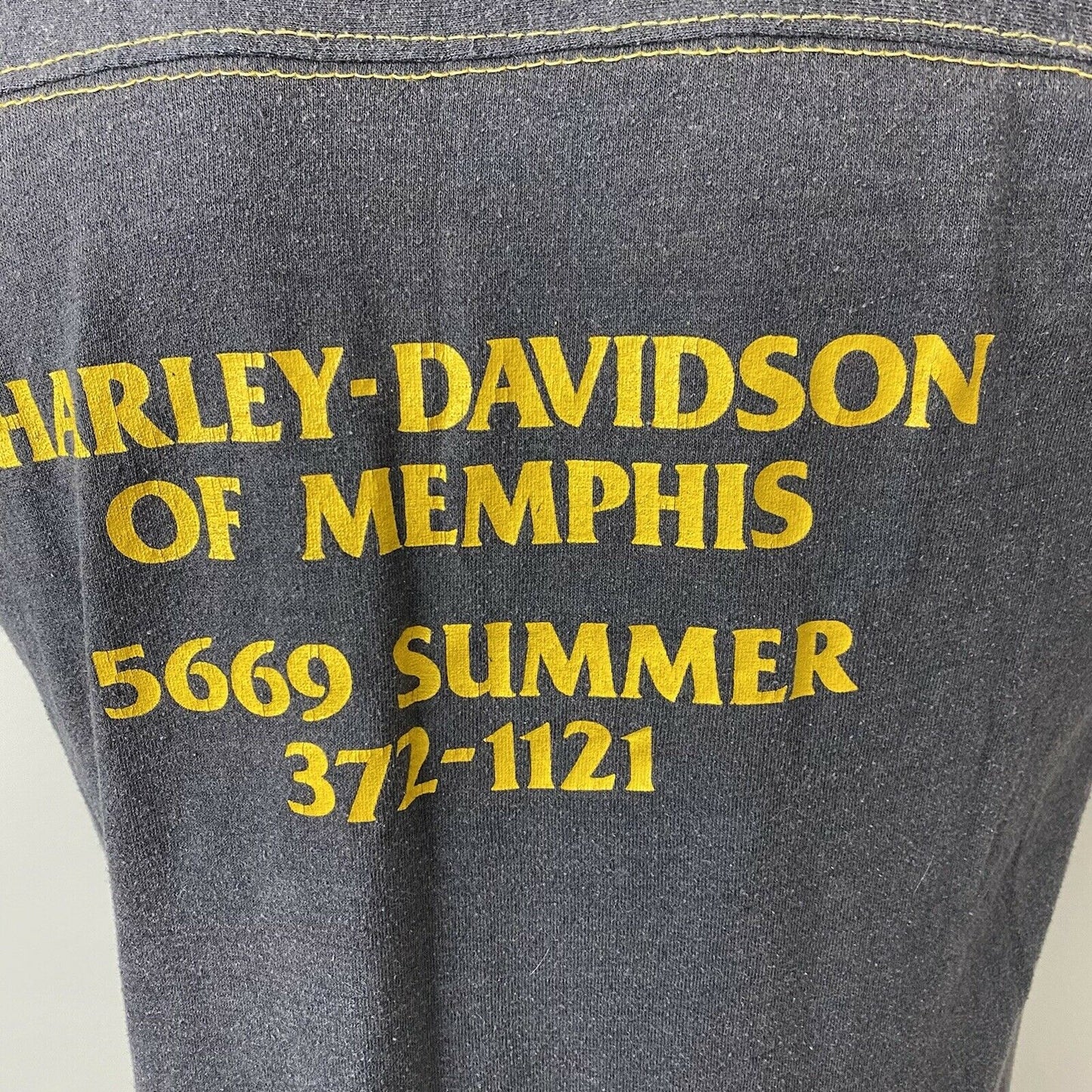 1970s Harley Davidson Motorcycles T-Shirt, Size S/M, Memphis Dealer, Biker